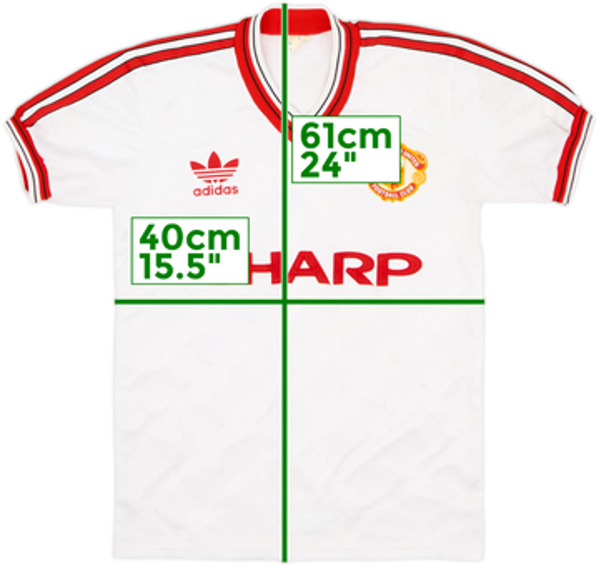 adidas Manchester United Mens SS Away Shirt 1986/88