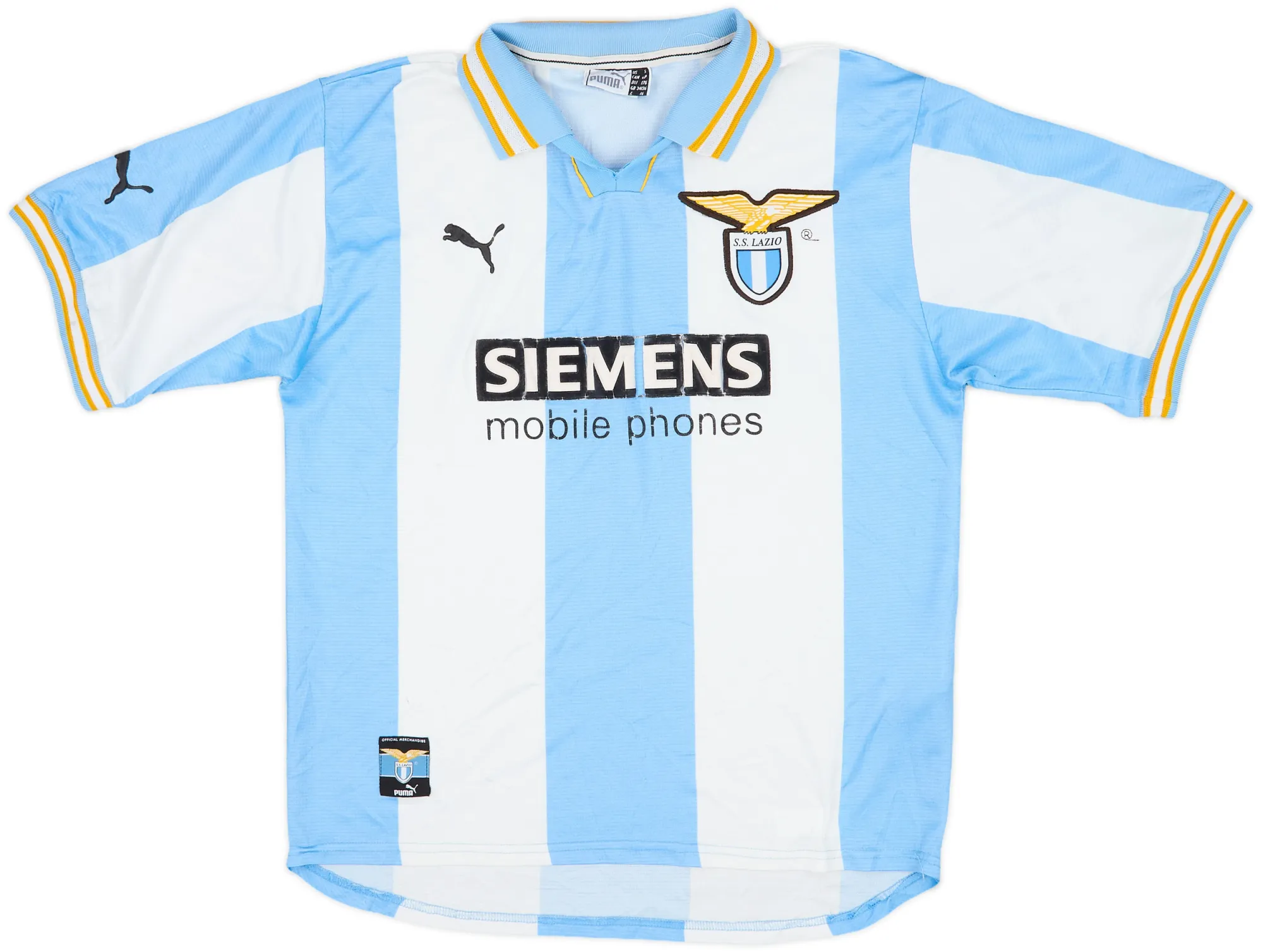 Puma Lazio Mens SS Home Champions League Shirt 1999/00