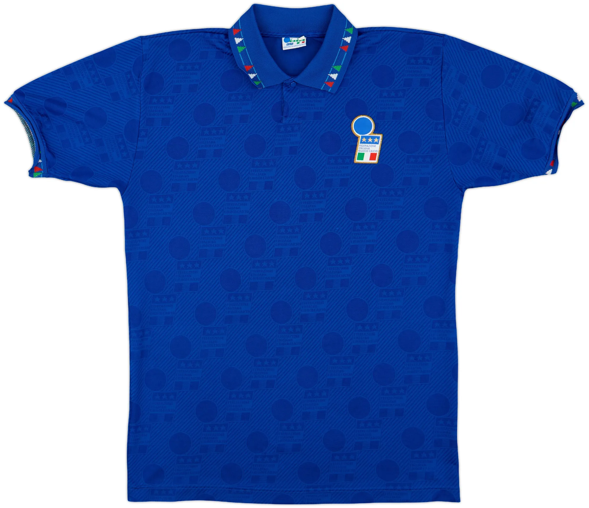 Diadora Italy Mens SS Home Shirt 1994