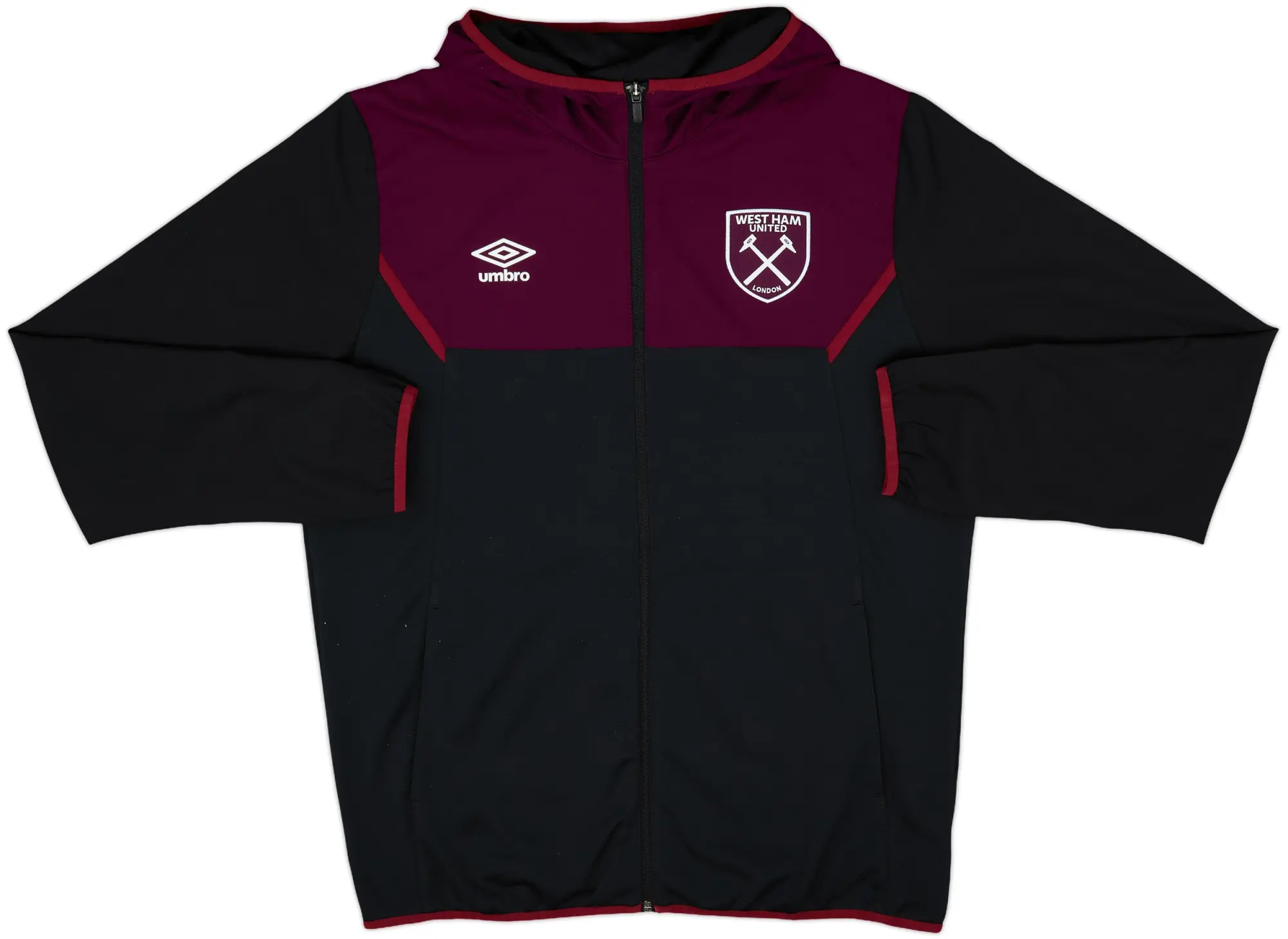 2018-19 West Ham Umbro Hooded Track Jacket - 8/10 - (XL)