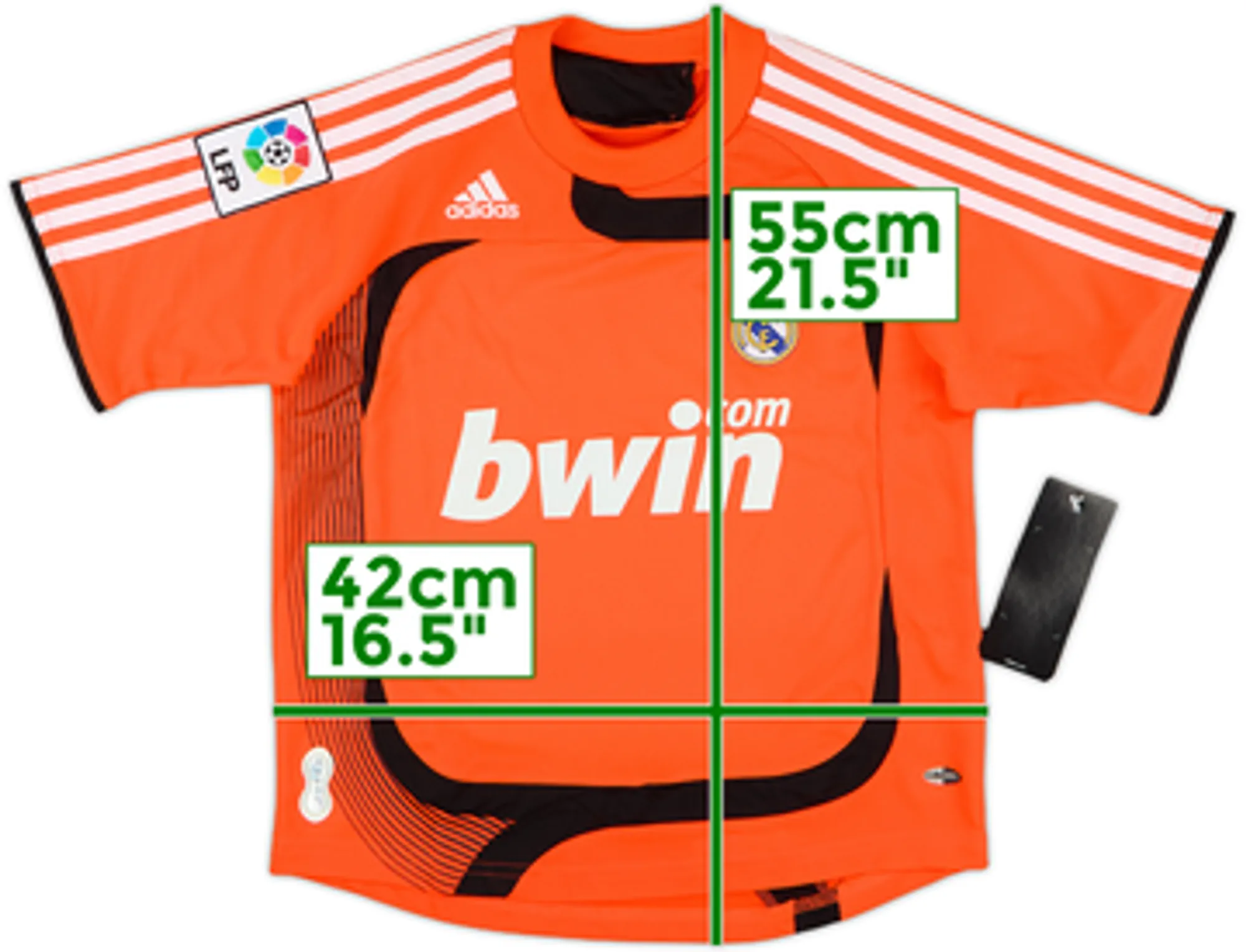 adidas Real Madrid Boys LS Goalkeeper Home Shirt 2007/08