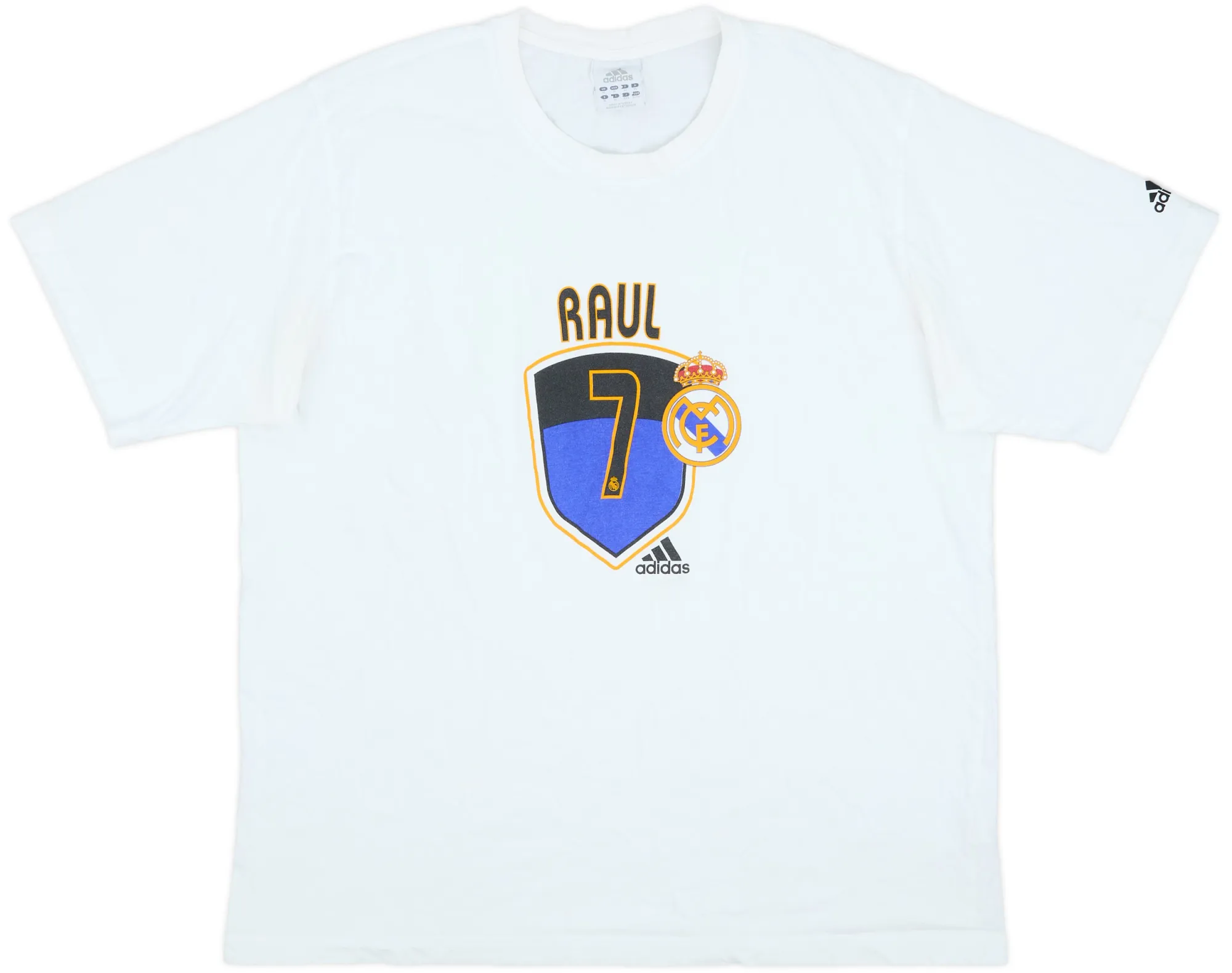 2003-04 Real Madrid adidas 'Raul #7' Cotton Tee - 8/10 - (XL)