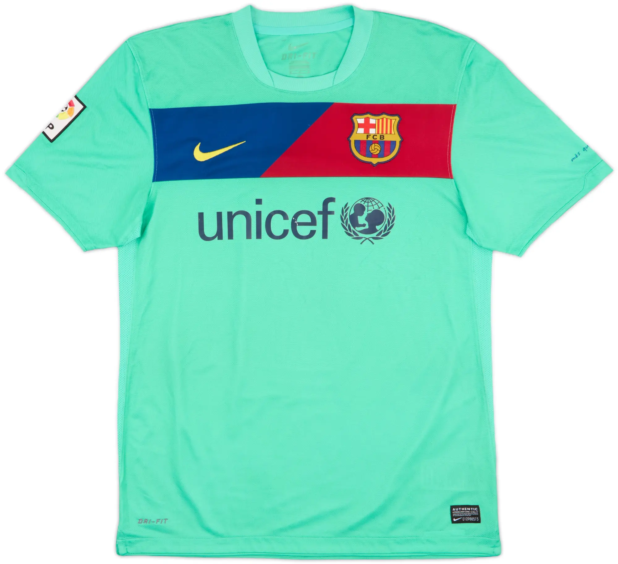 Nike Barcelona Mens SS Away Shirt 2010/11