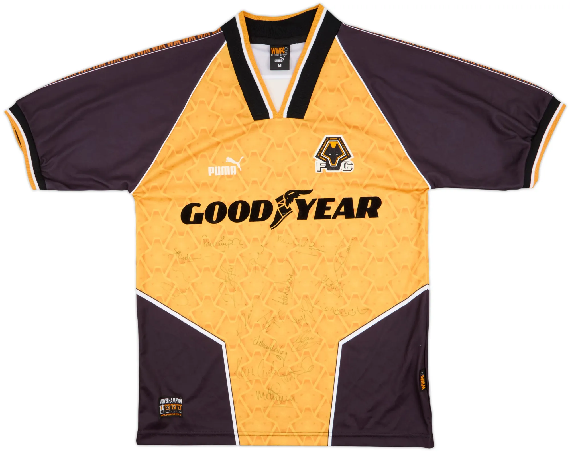 Puma Wolverhampton Wanderers Mens SS Home Shirt 1996/98