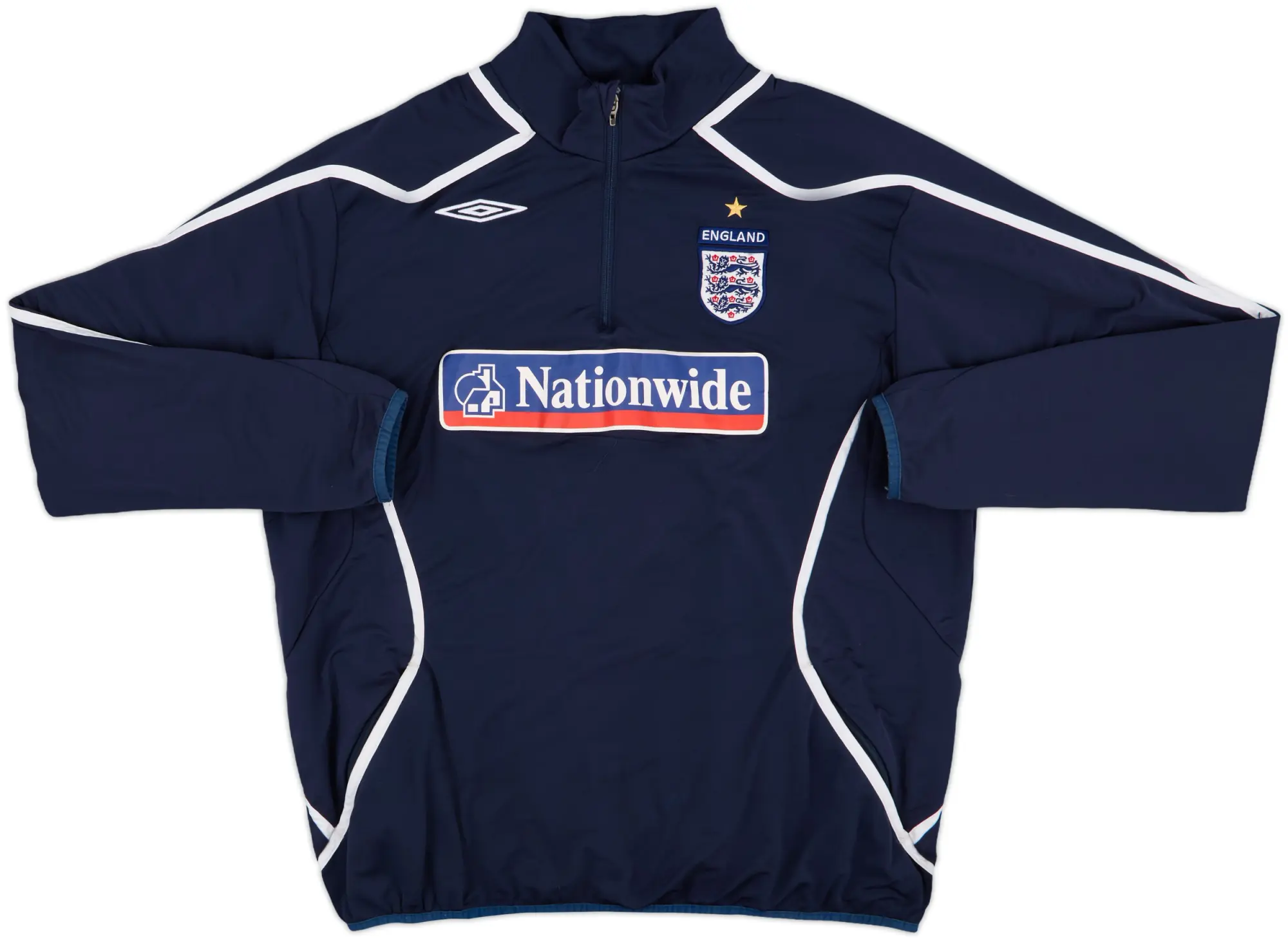 2007-09 England Umbro 1/4 Zip Drill Top - 8/10 - (XXL)