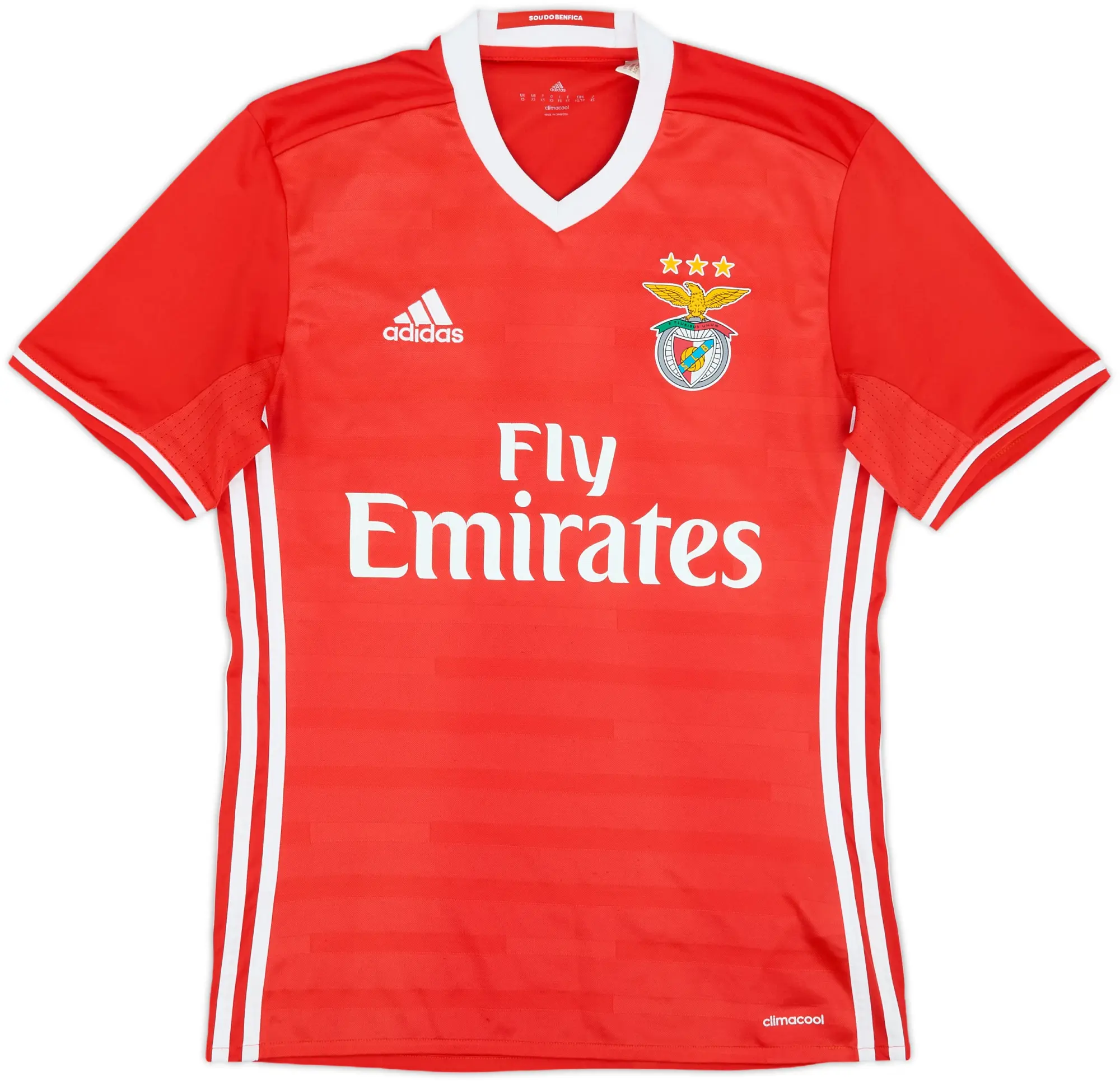 adidas Benfica Mens SS Home Shirt 2016/17