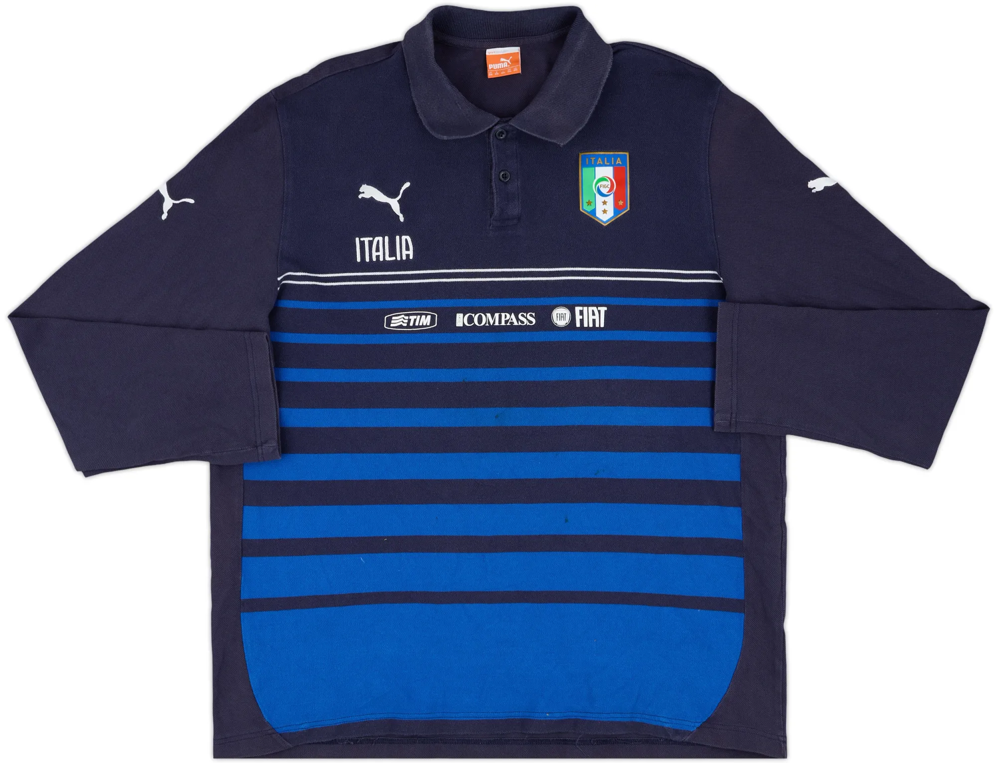 Puma Italy Mens LS Player Issue Home Shirt 2014