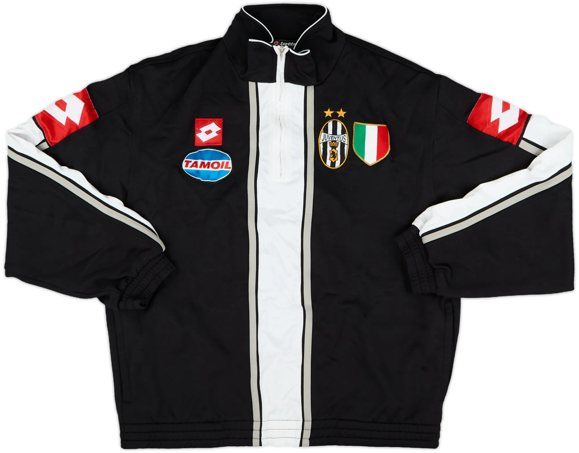 2002-03 Juventus Lotto 1/4 Zip Sweat Top - 10/10 - (XL.Boys)