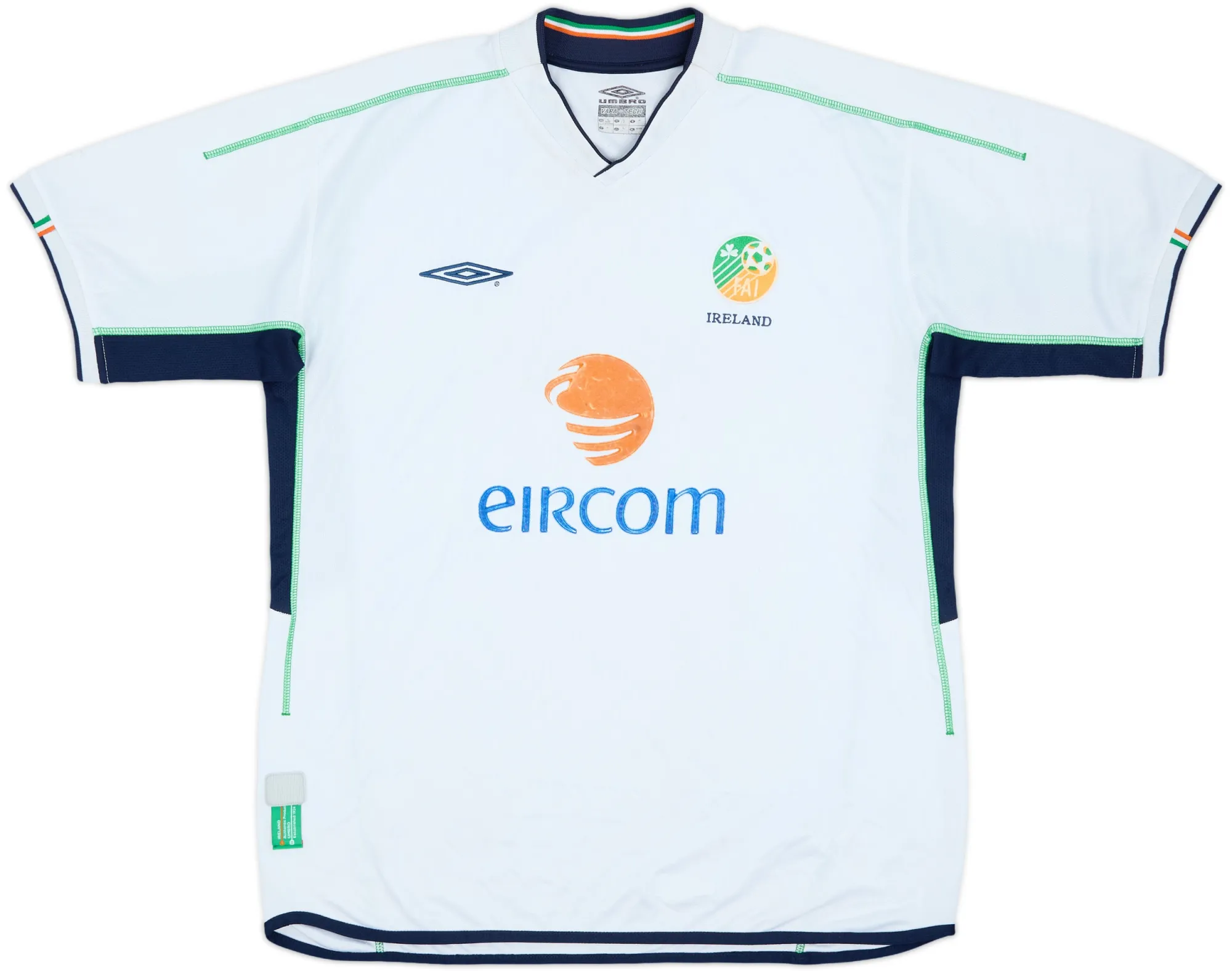 Umbro Republic of Ireland Mens SS Away Shirt 2002