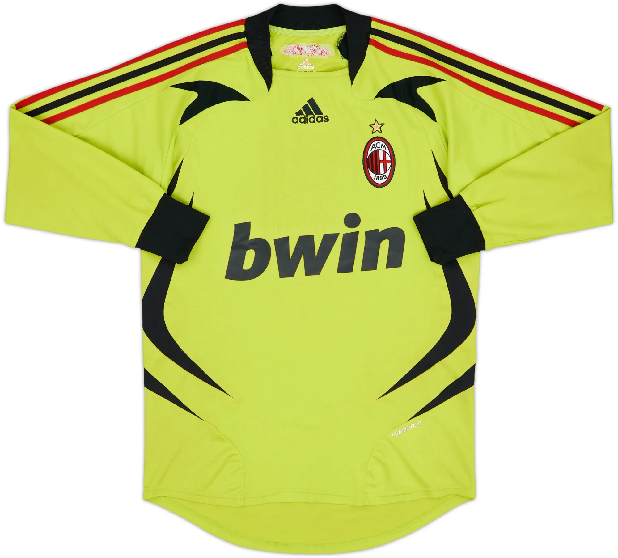 adidas AC Milan Mens LS Goalkeeper Player Issue Home Shirt 2007/08