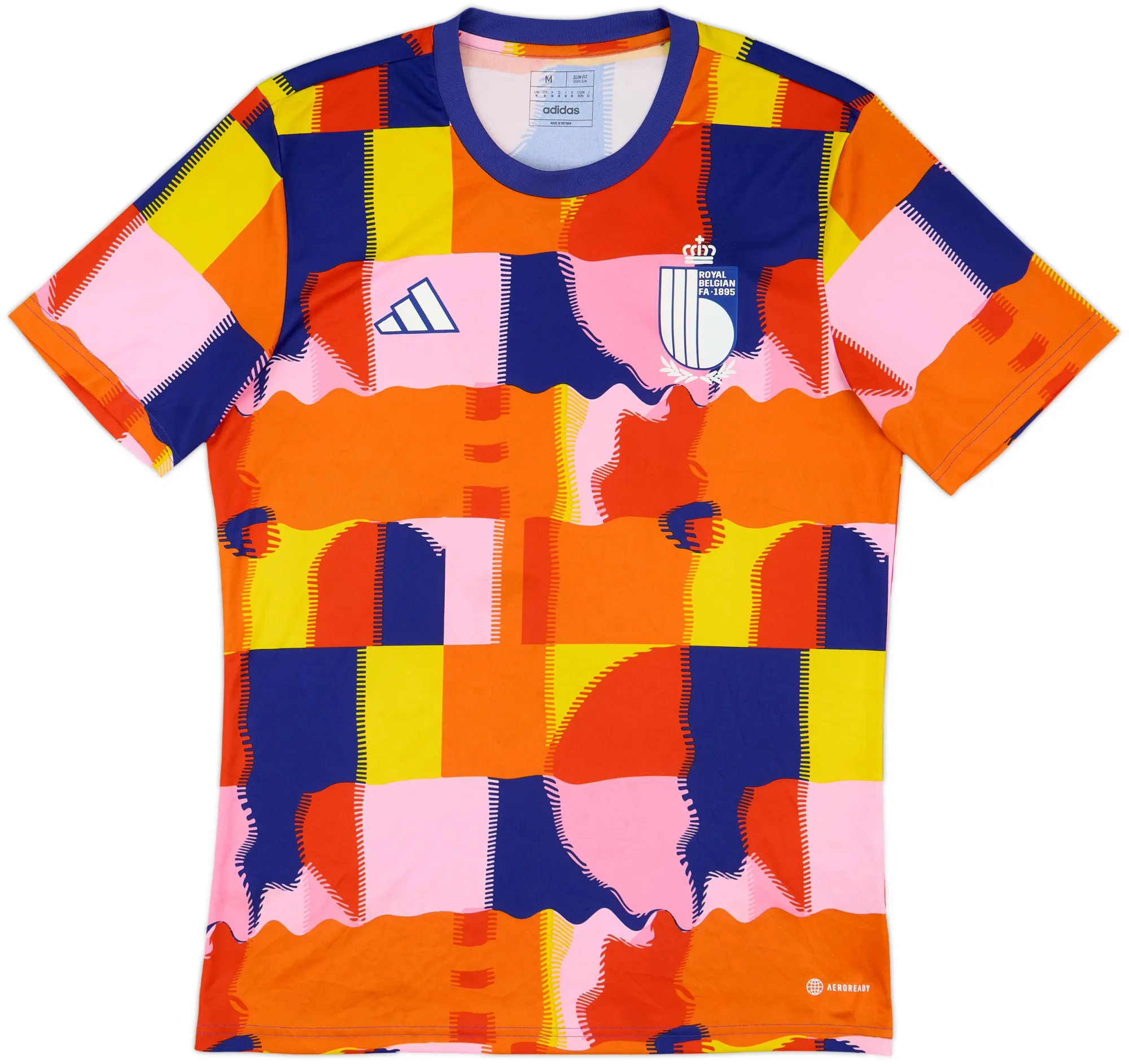 adidas Belgium Mens SS Pre-Match Home Shirt 2022