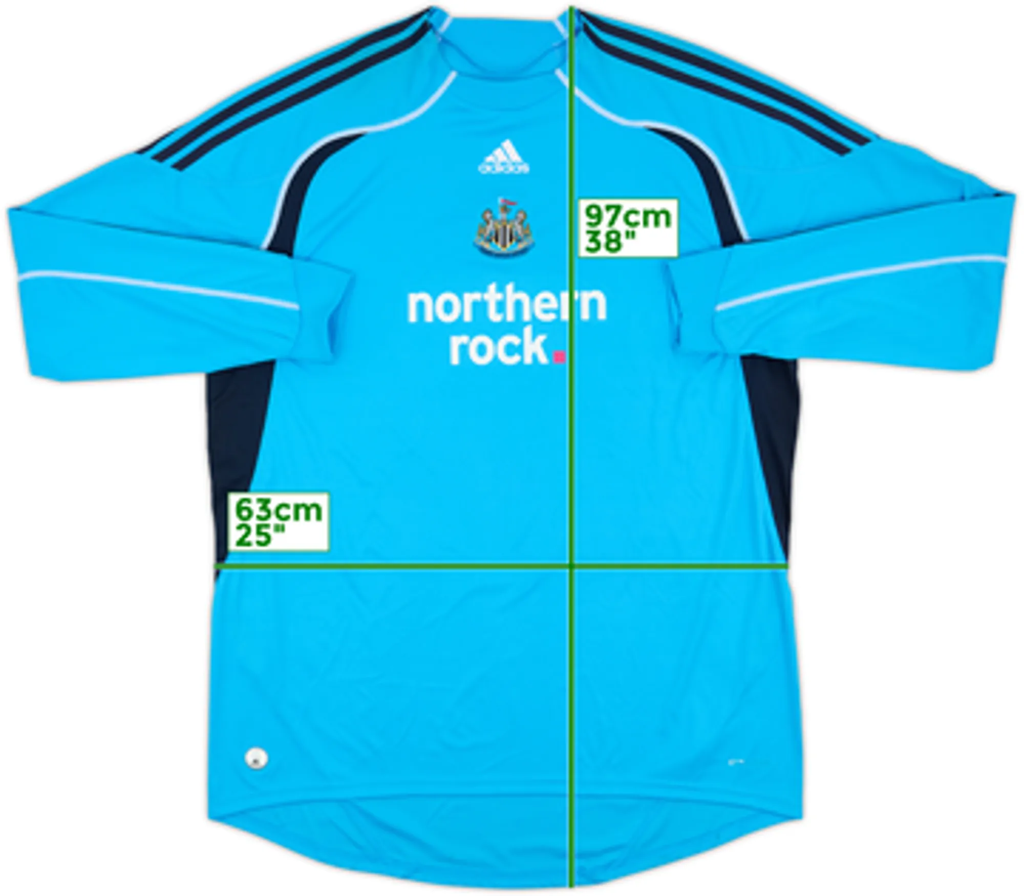 adidas Newcastle United Mens LS Goalkeeper Home Shirt 2009/10