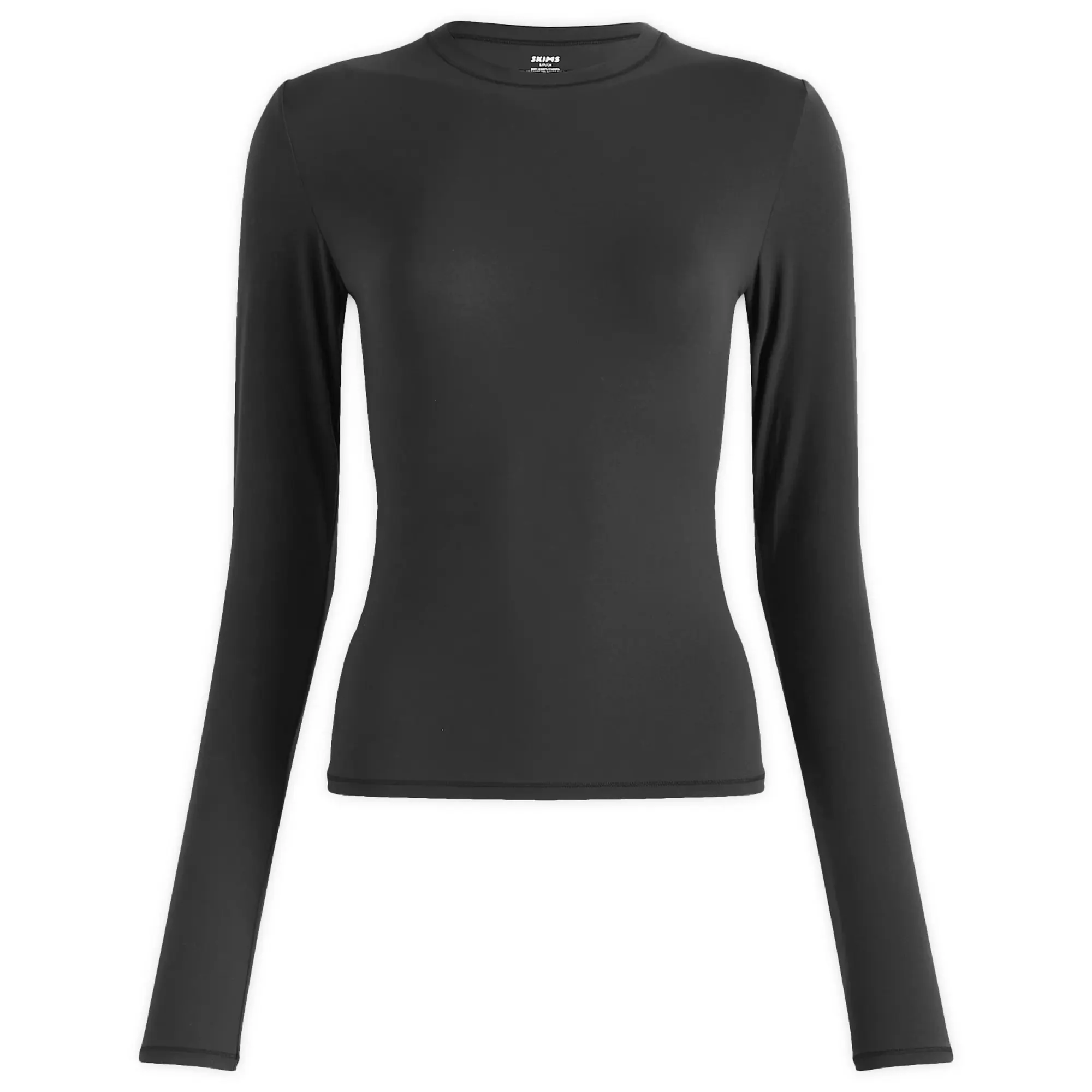 SKIMS Women's Fits Everybody Long Sleeve T-Shirt Onyx