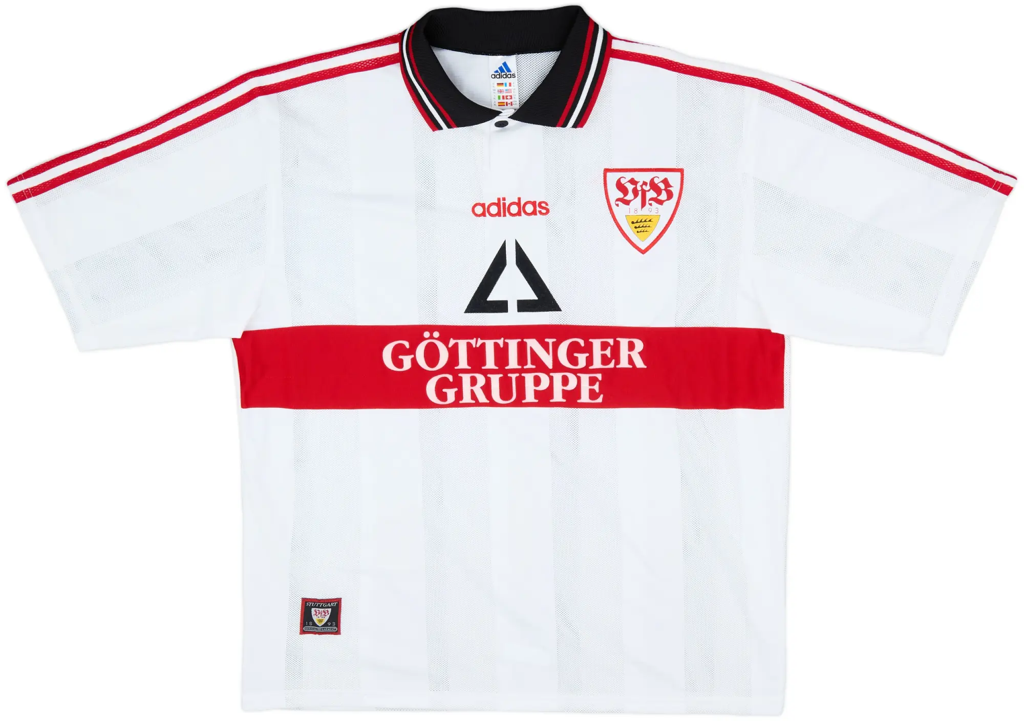 adidas Stuttgart Mens SS Home Shirt 1997/98