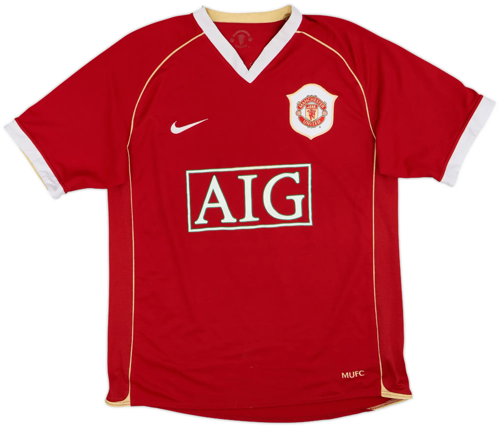 Nike Manchester United Boys SS Home Shirt 2007/09