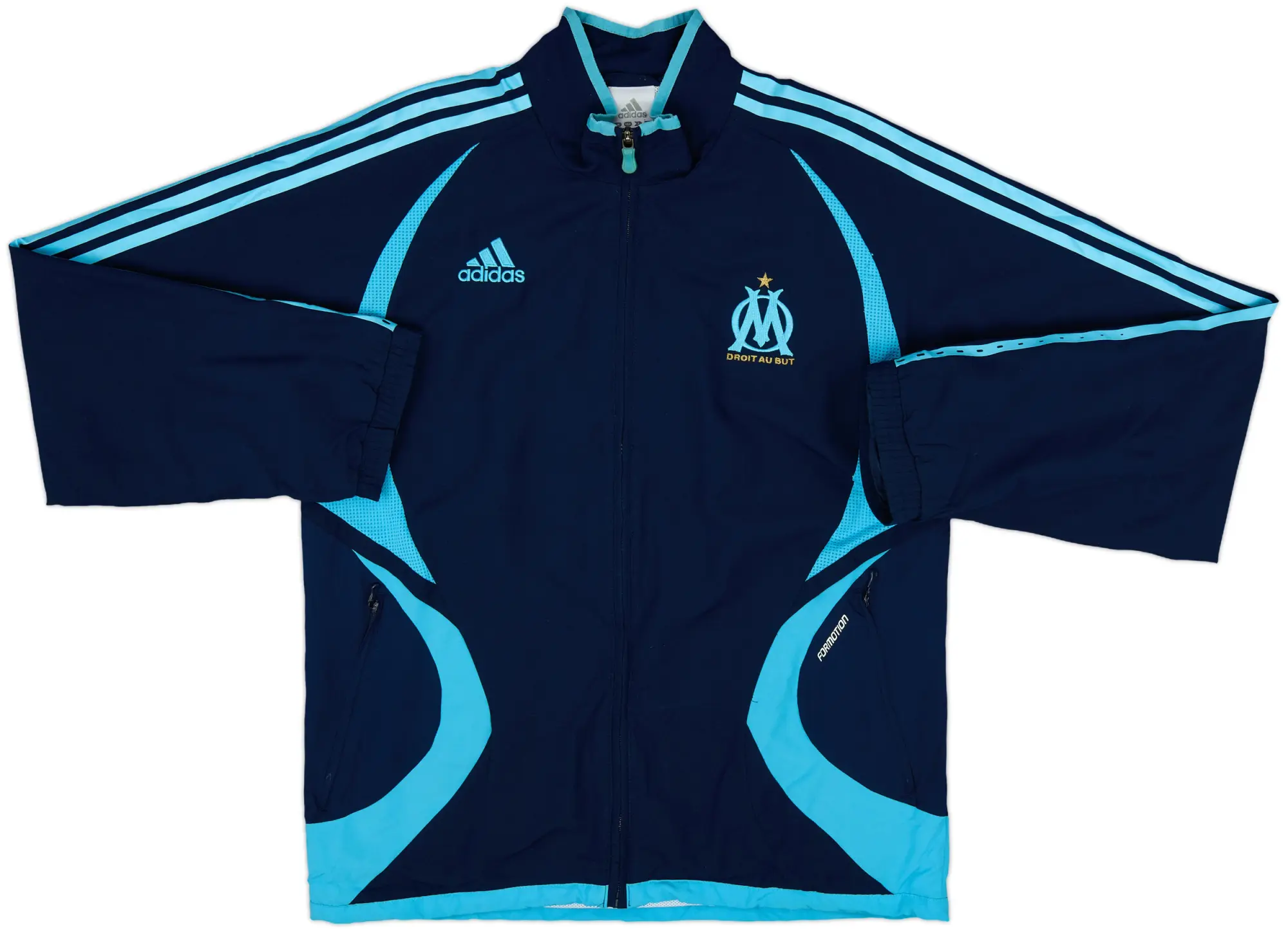 2006-07 Olympique Marseille adidas Track Jacket - 9/10 - (M)