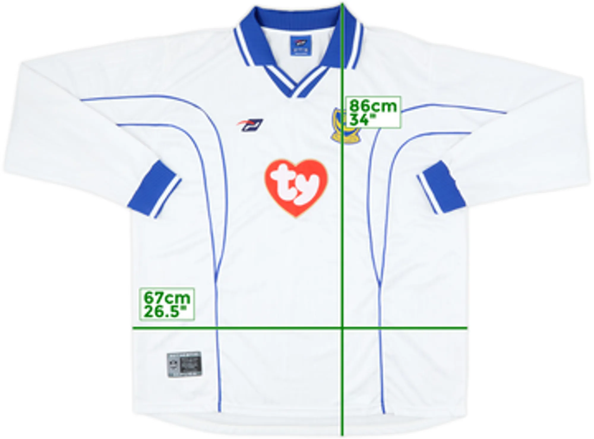 Third Portsmouth Mens LS Third Shirt 2002/04