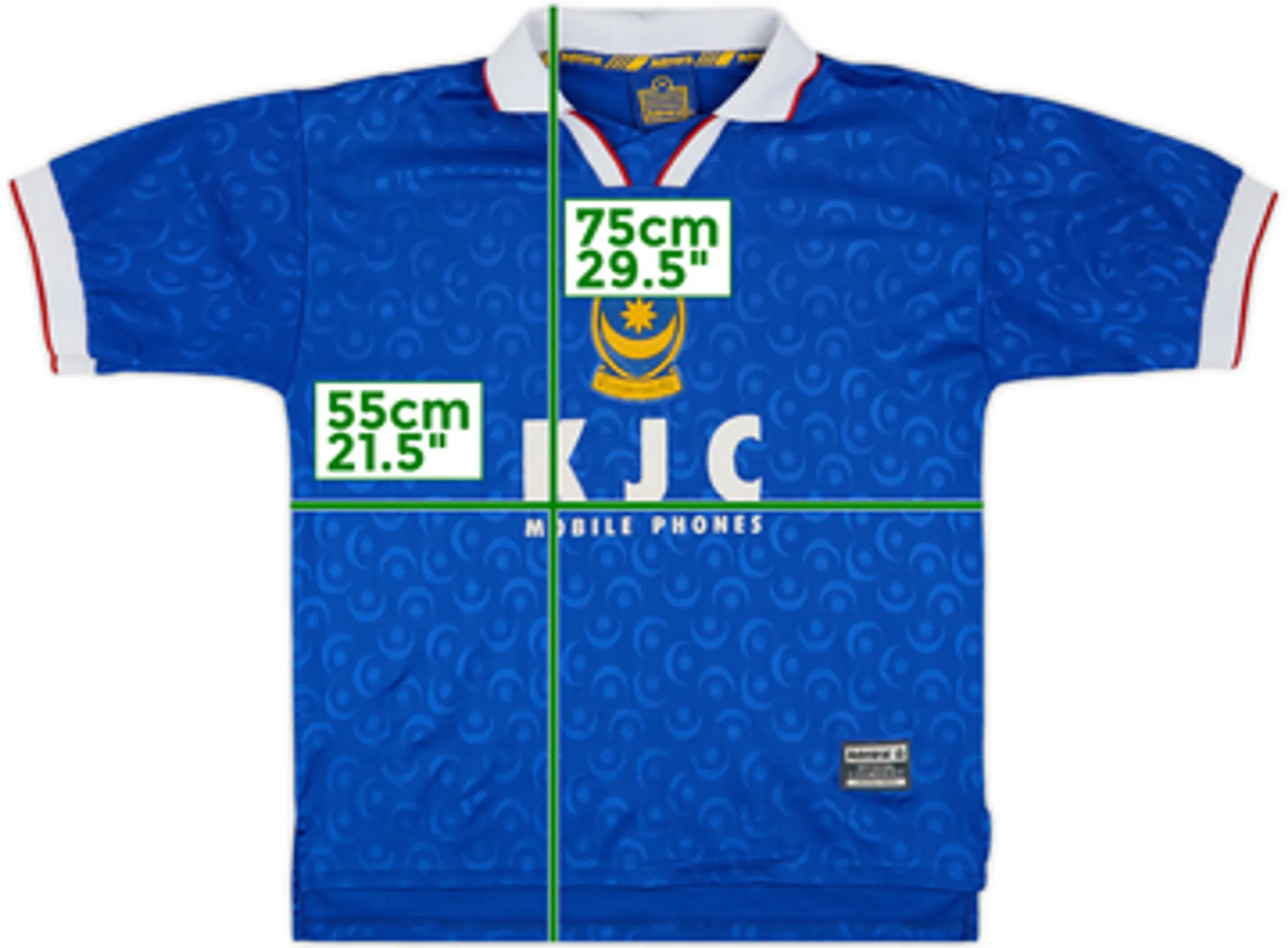 Admiral Portsmouth Mens SS Home Shirt 1997/99