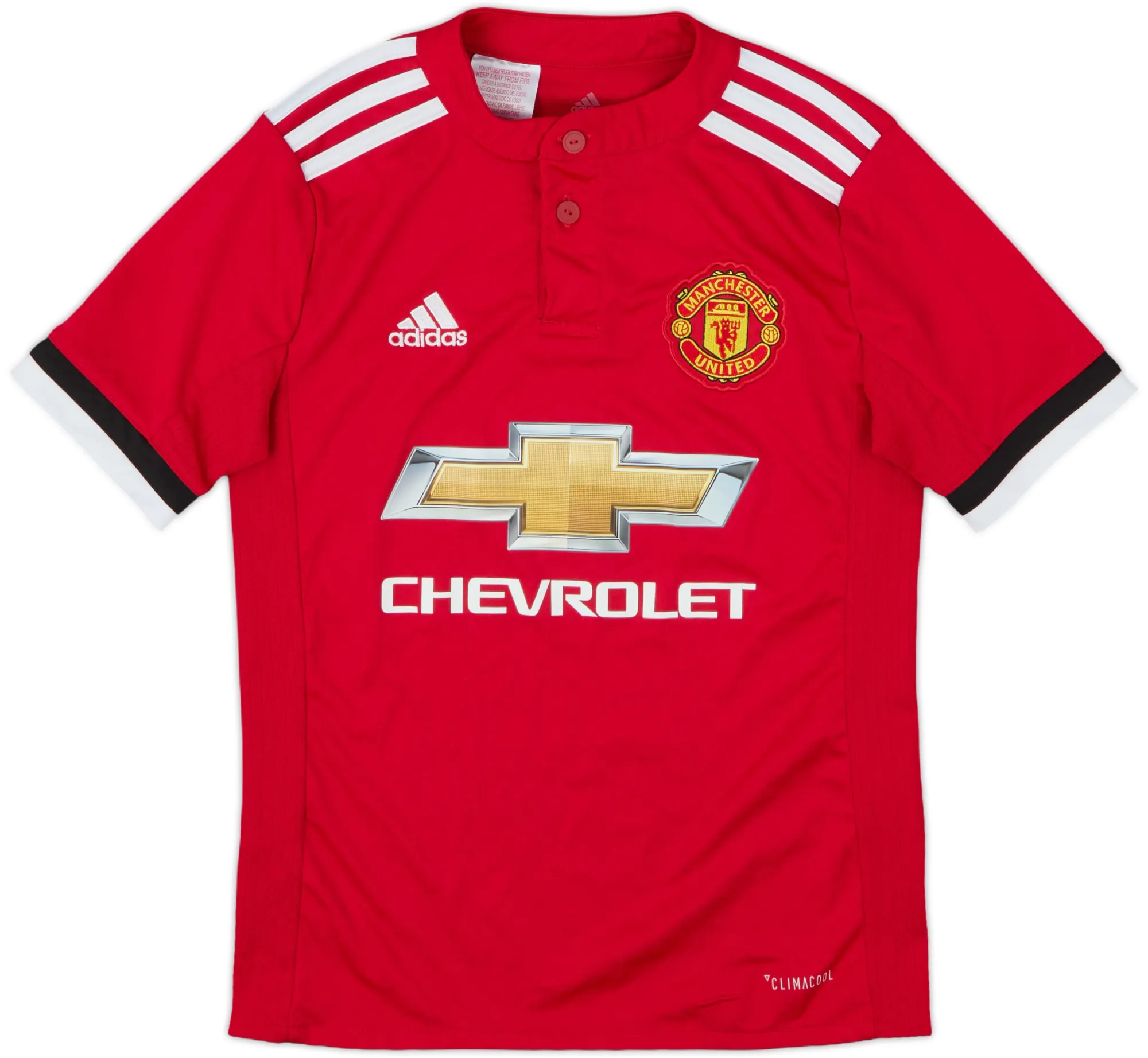 adidas Manchester United Boys SS Home Shirt 2017/18