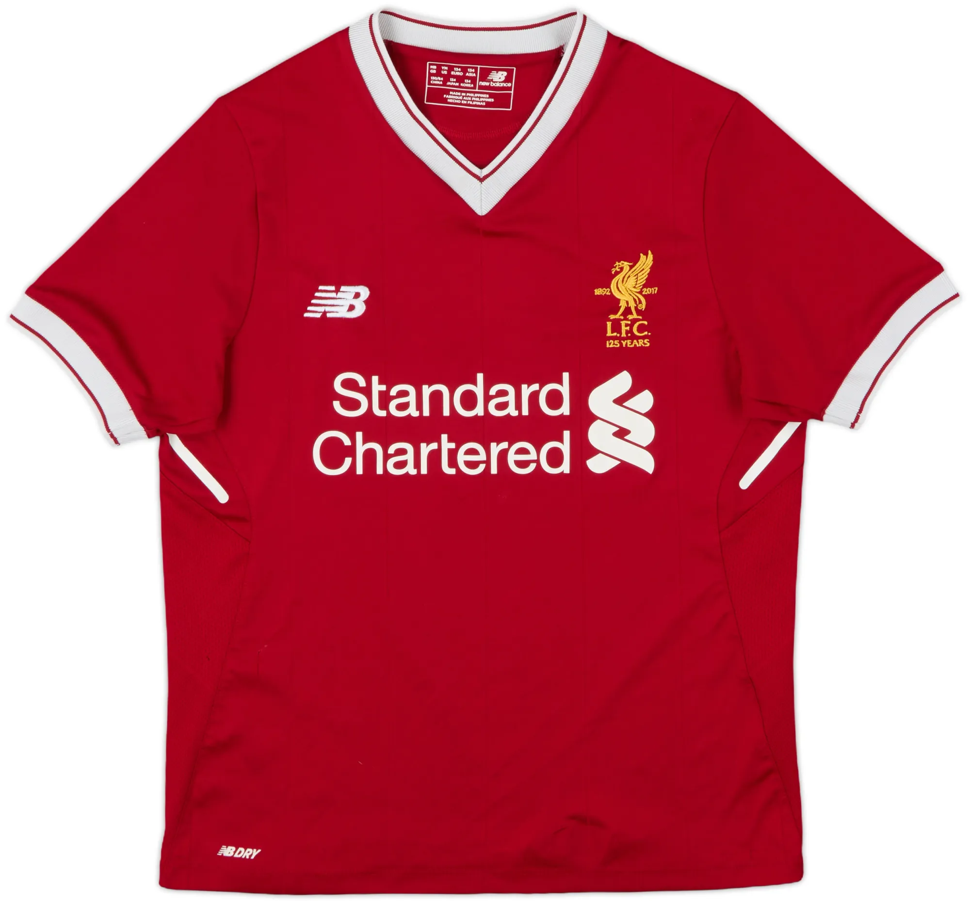 NewBalance Liverpool Boys SS Home Shirt 2017/18