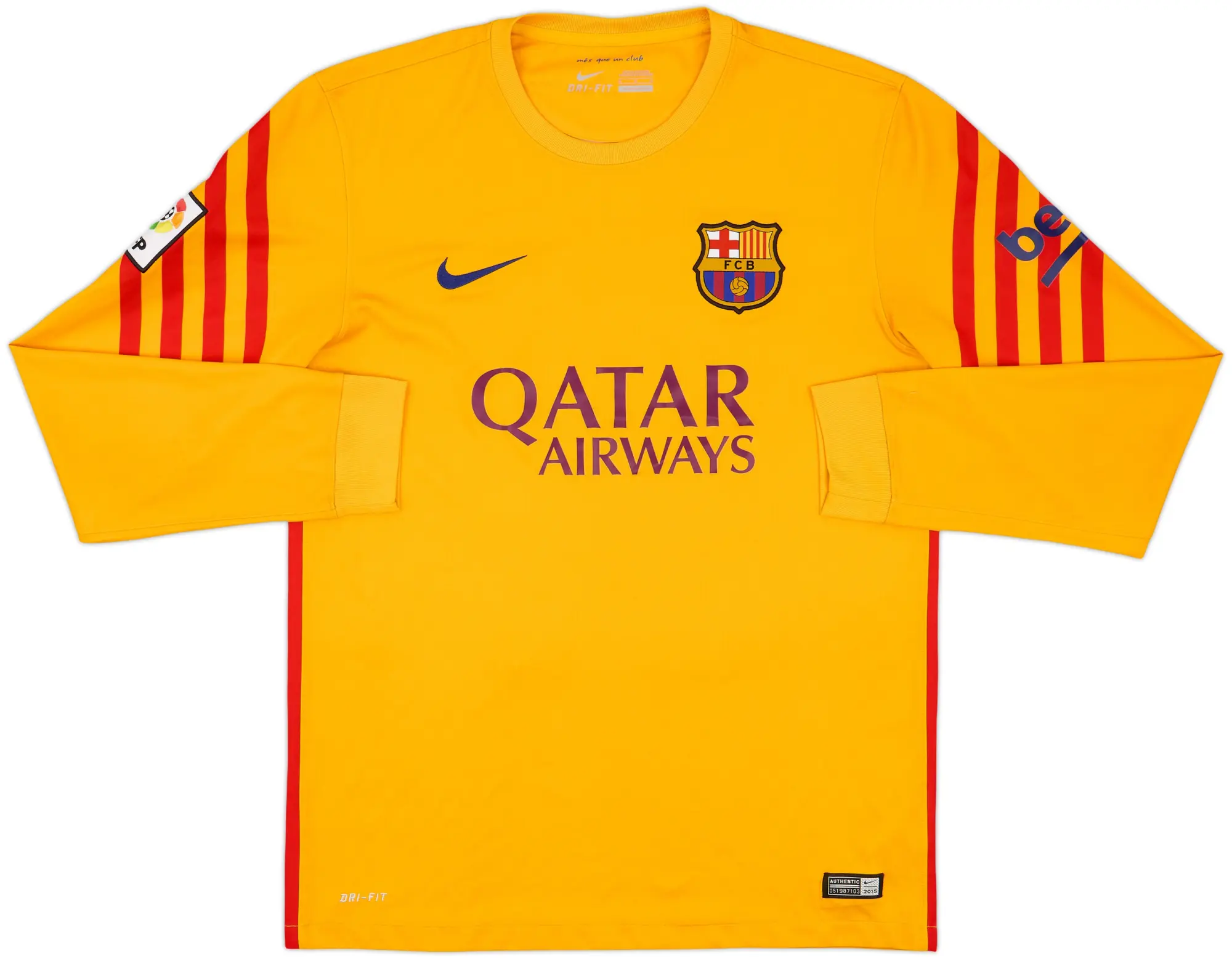 Nike Barcelona Mens LS Goalkeeper Home Shirt 2015/16