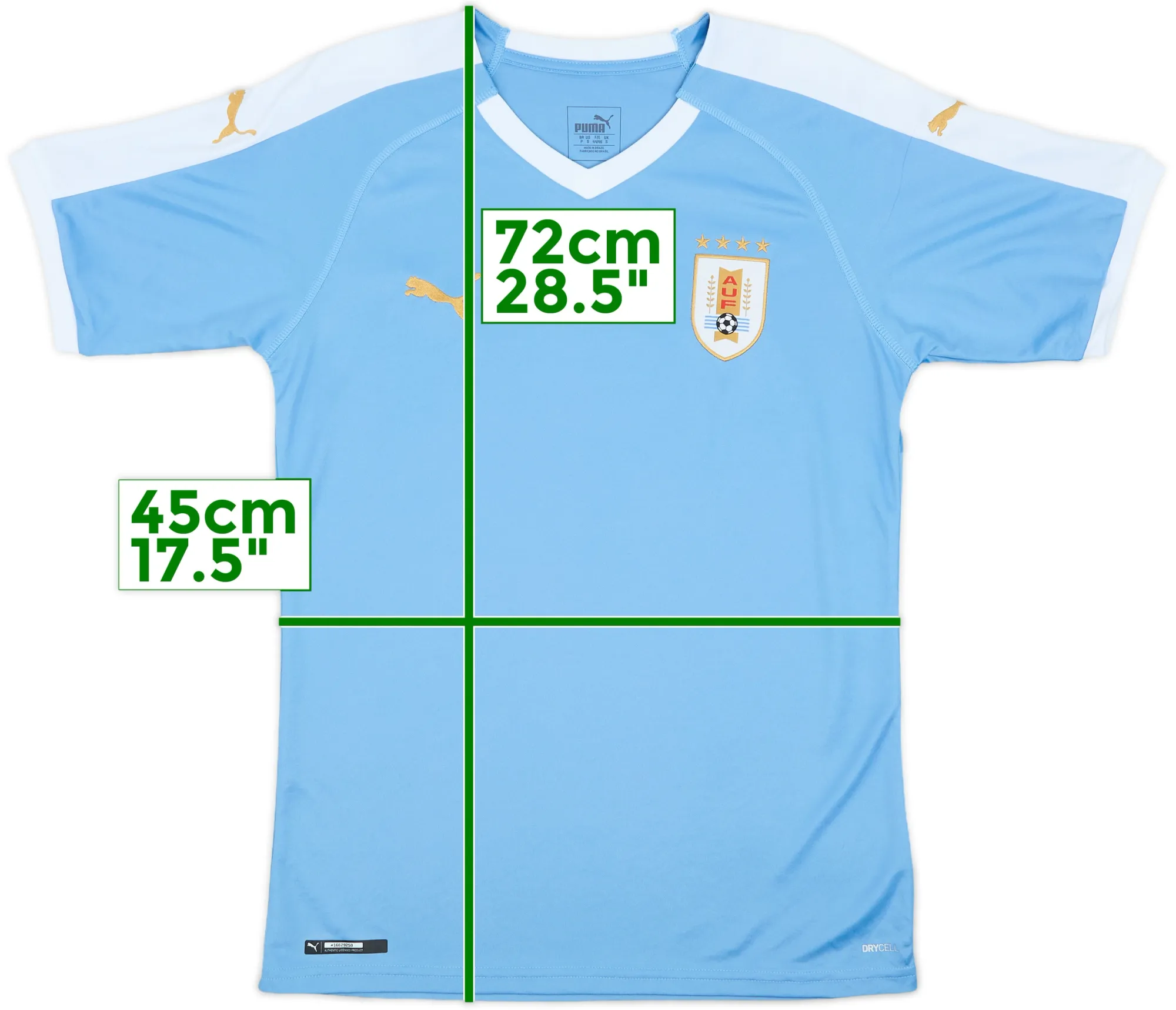 Puma Uruguay Mens SS Home Shirt 2019 URUH19498342used