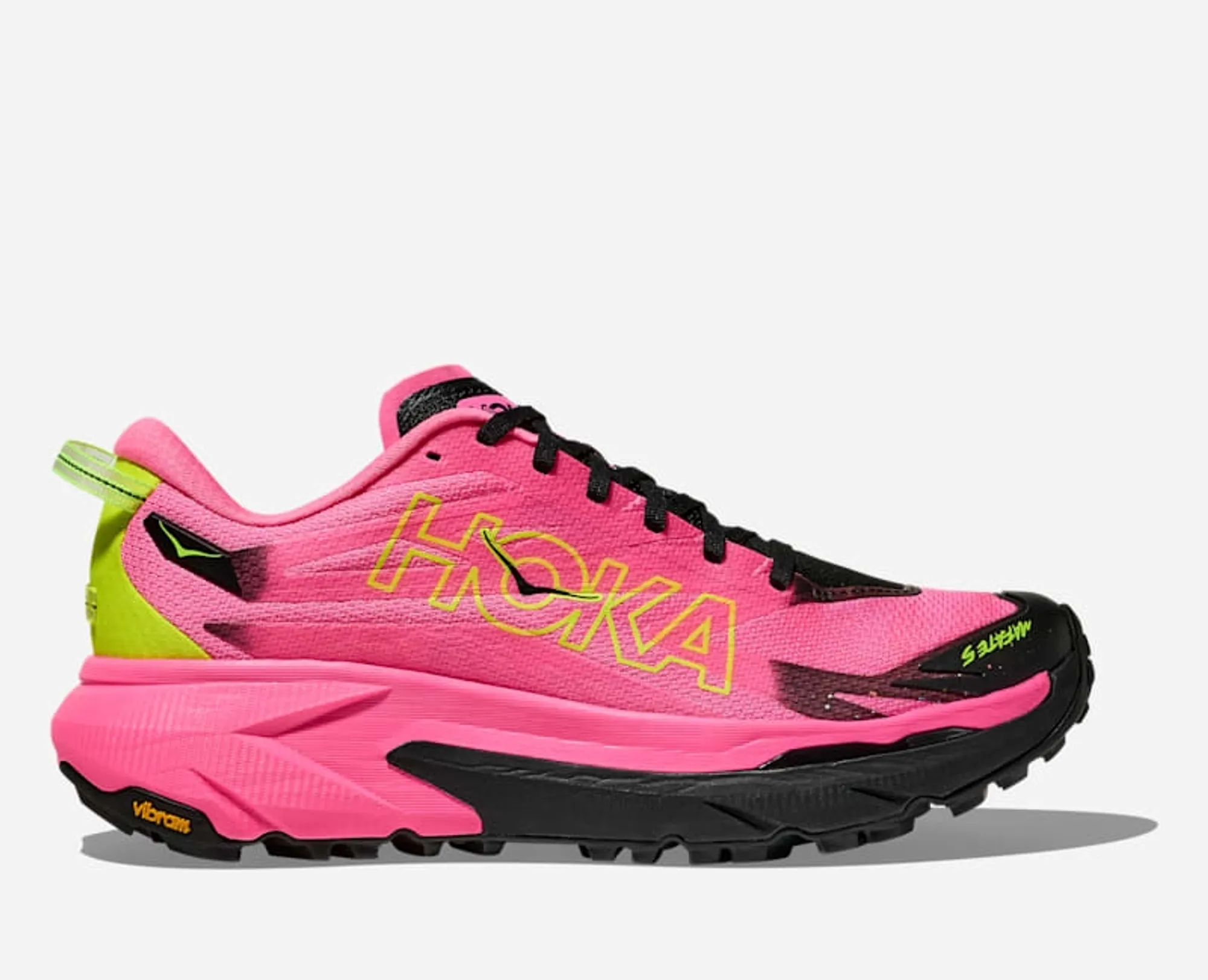 Hoka Women's Mafate 5 Trail Shoes In Neon Rose/Black