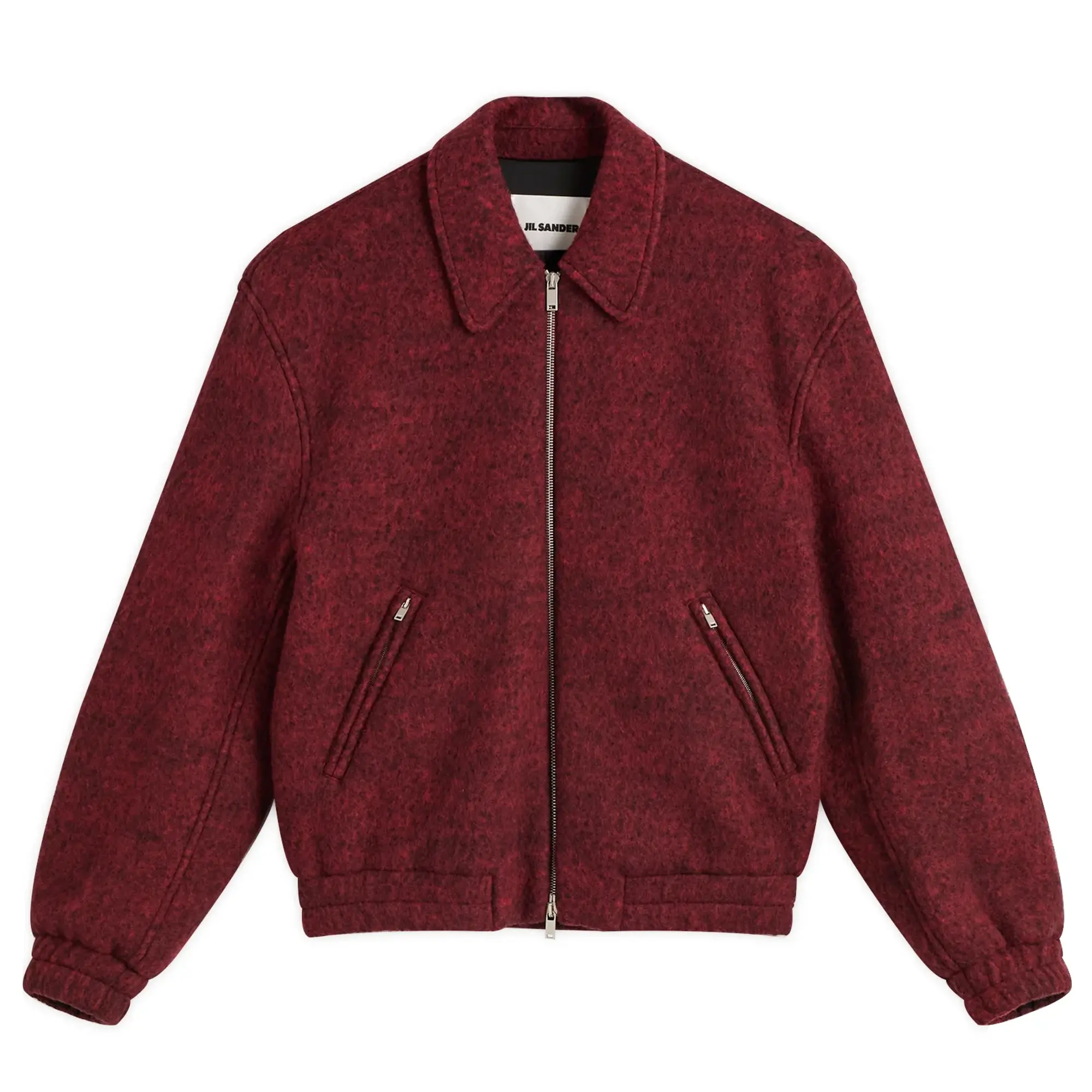 Jil Sander Women's Zip Up Bomber Jacket Red