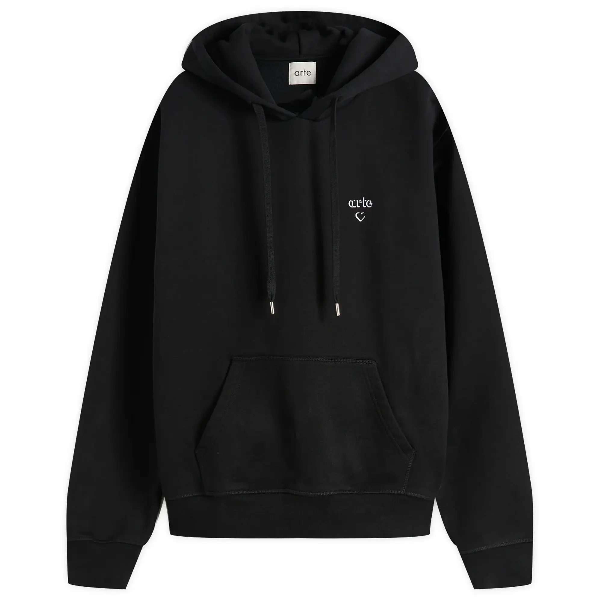 Arte Men's Heart Logo Hoodie Black