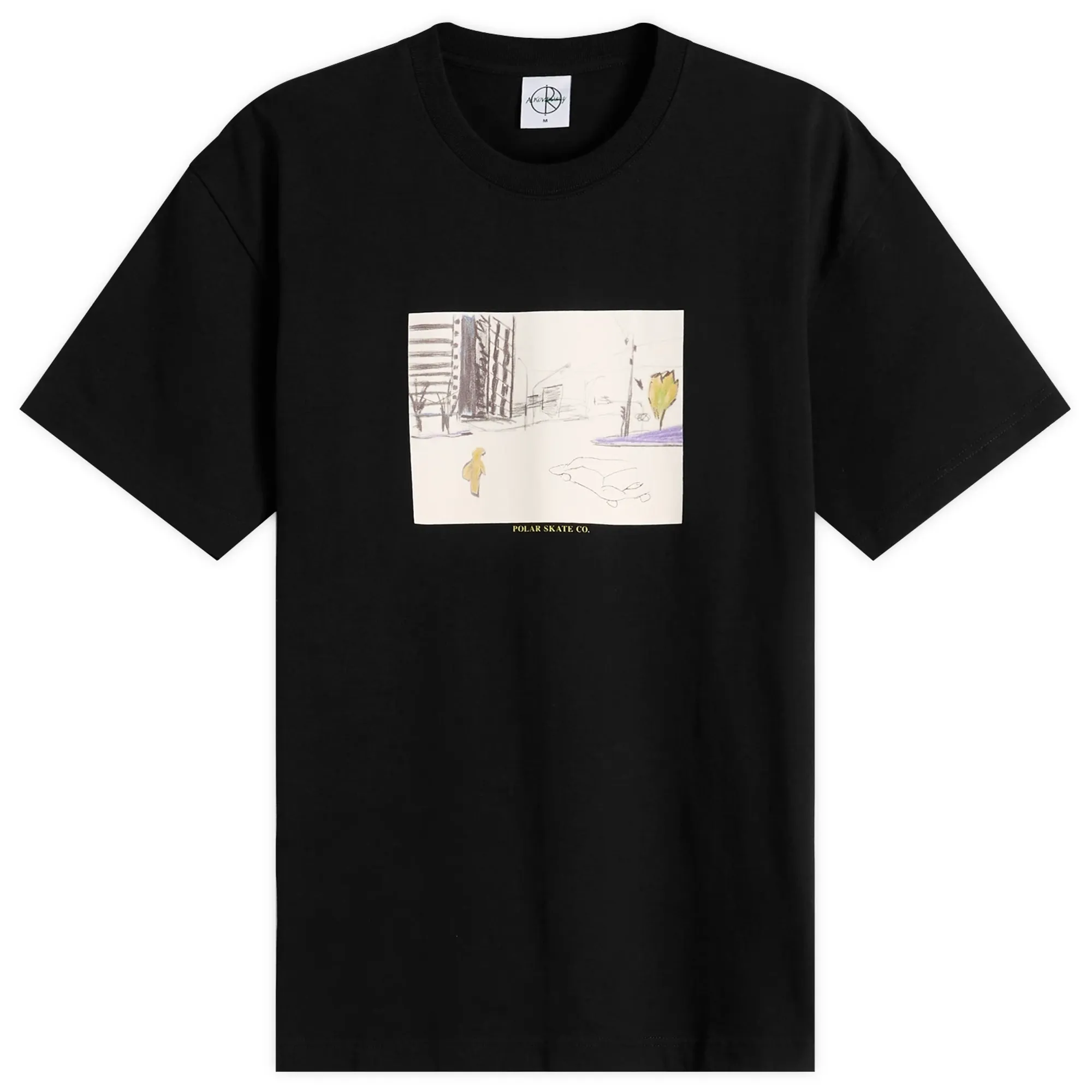 Polar Skate Co. Men's Downtown T-Shirt Black