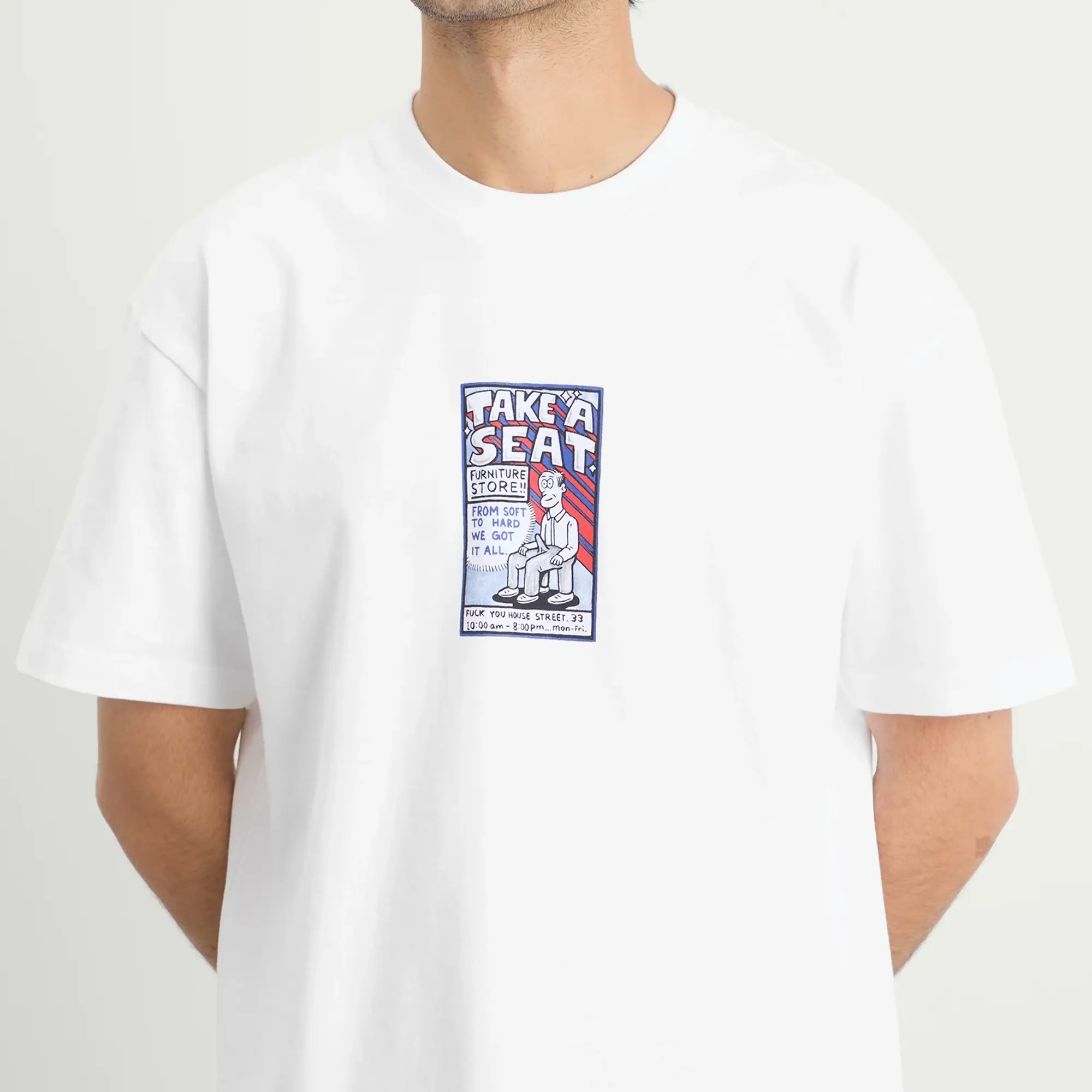 Polar Skate Co. Men's Take A Seat T-Shirt White