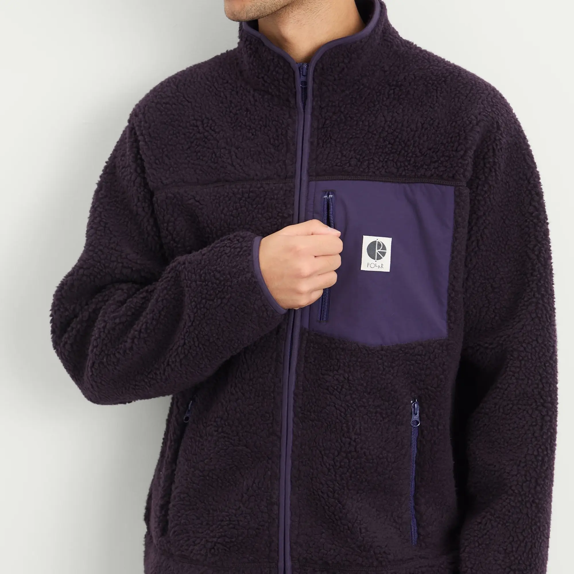 Polar Skate Co. Men's Kiki Fleece Jacket Dark Violet