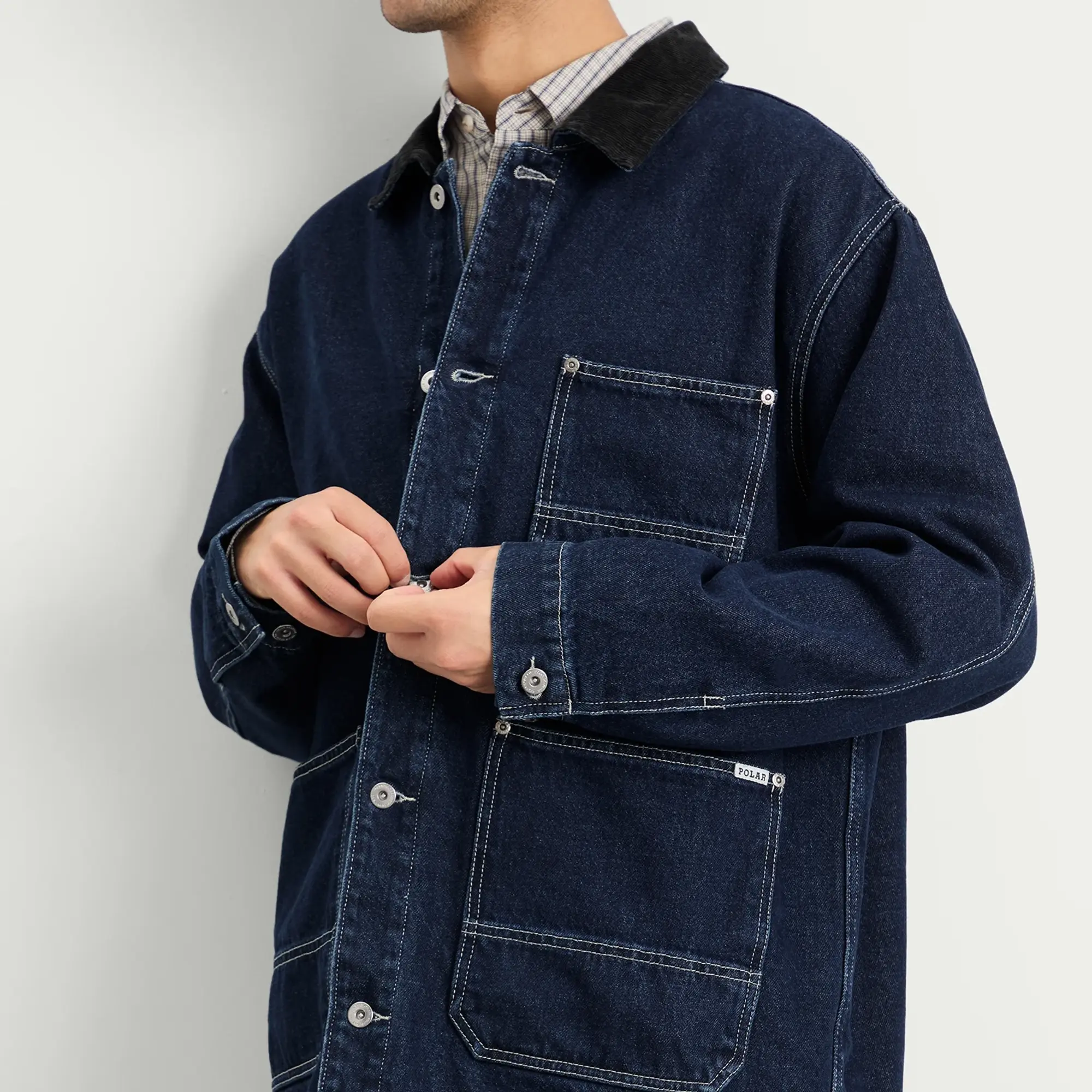 Polar Skate Co. Men's Flannel Lined Ezra Jacket Indigo