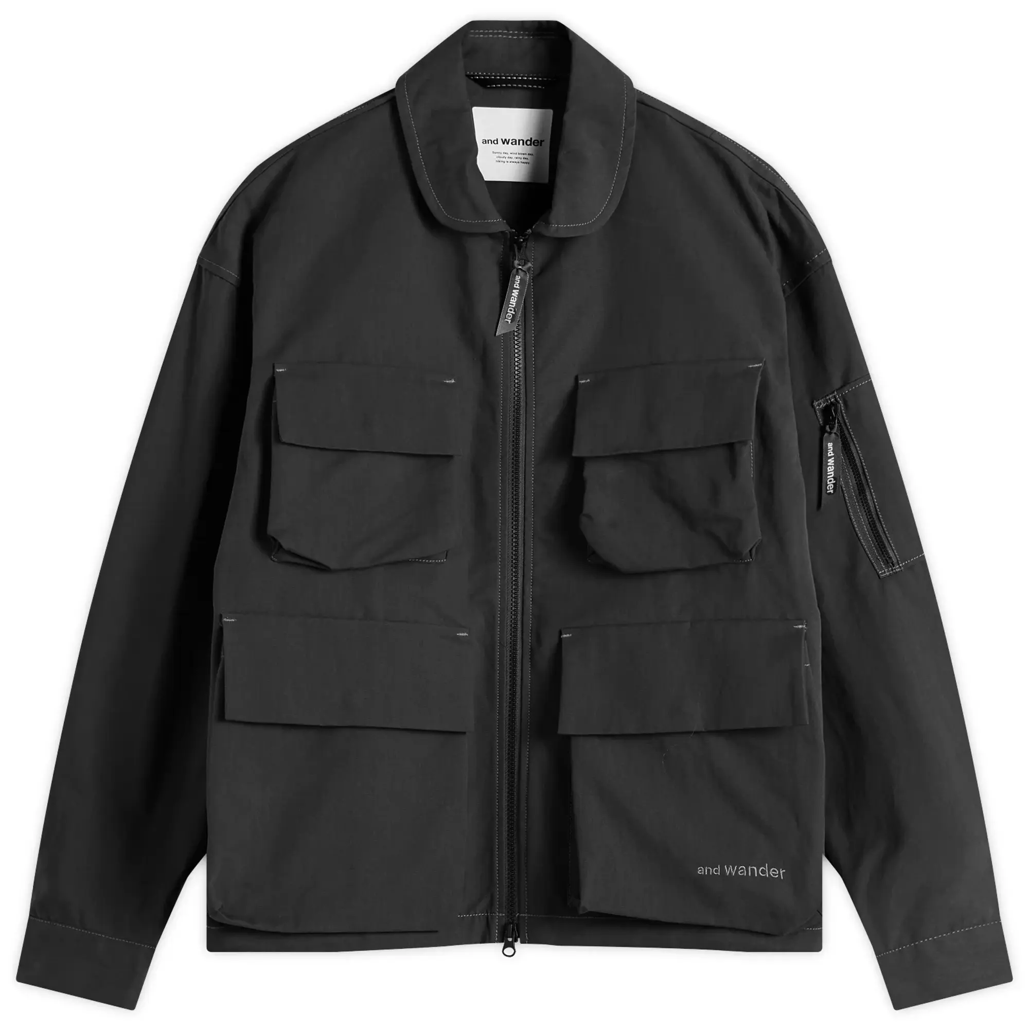 and wander Men's C/PE Twill Field Jacket Black