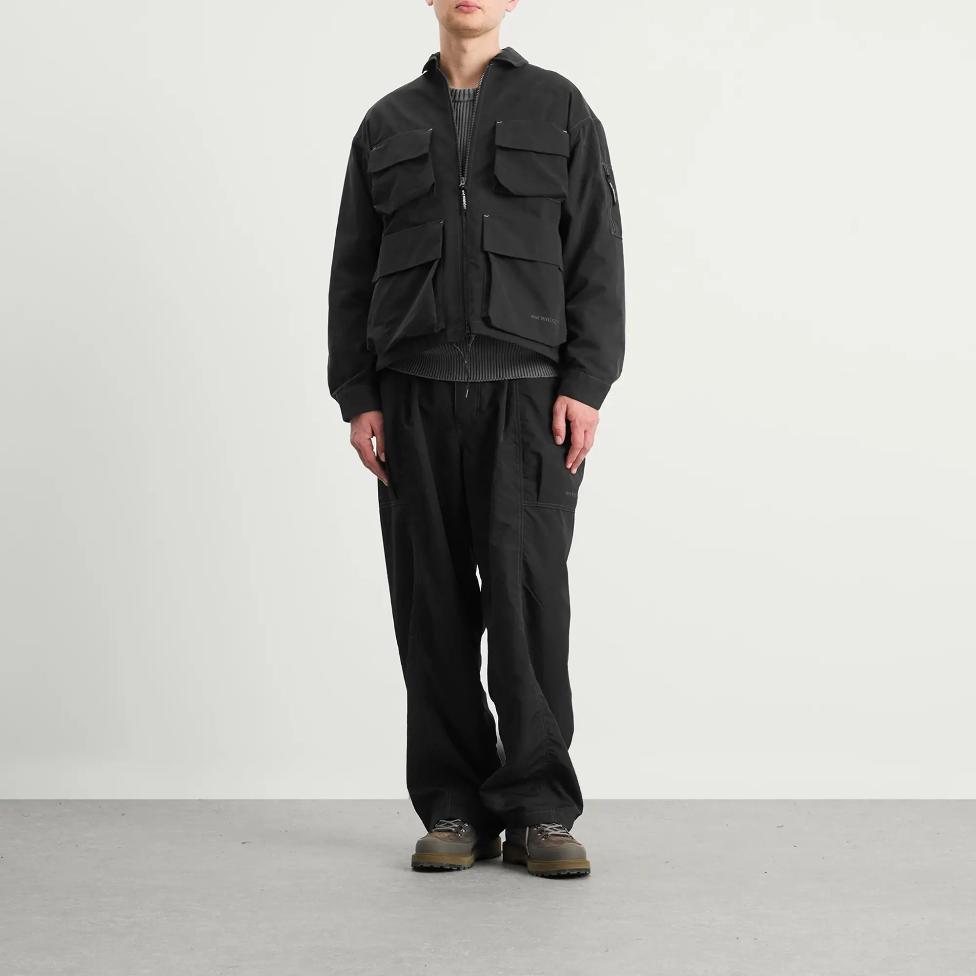 and wander Men's C/PE Twill Field Jacket Black
