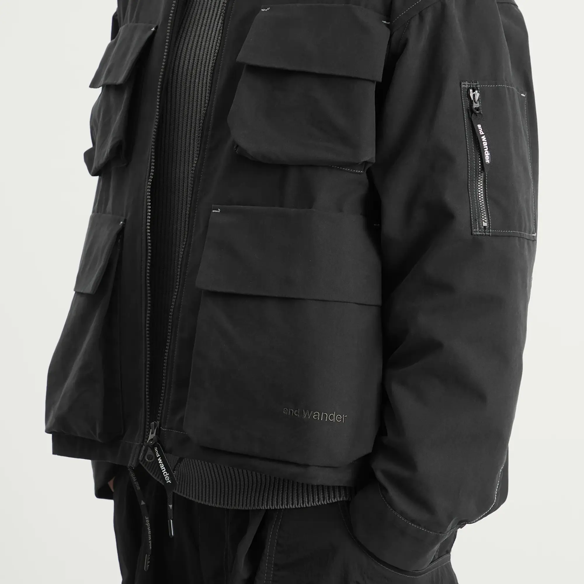 and wander Men's C/PE Twill Field Jacket Black