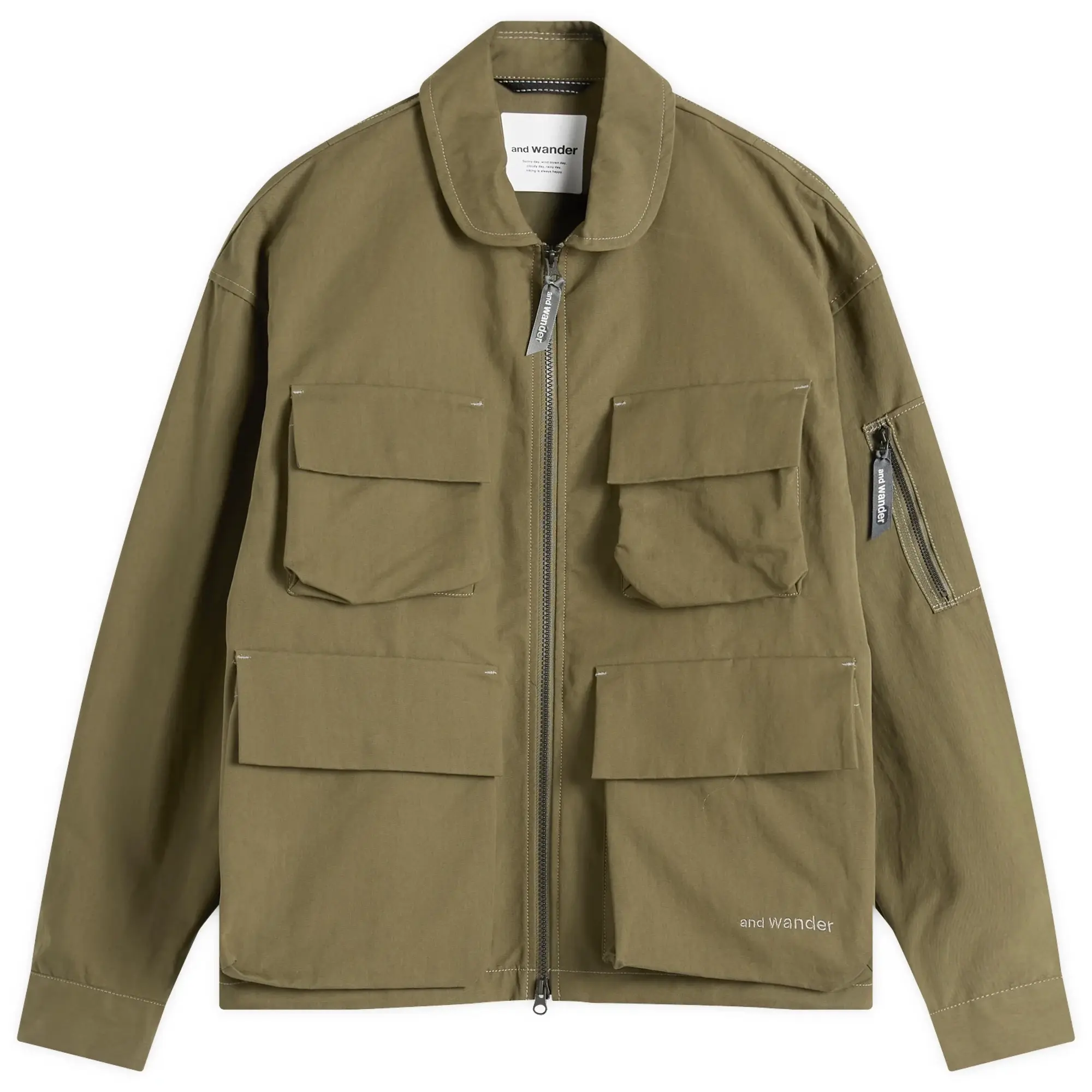 and wander Men's C/PE Twill Field Jacket Khaki