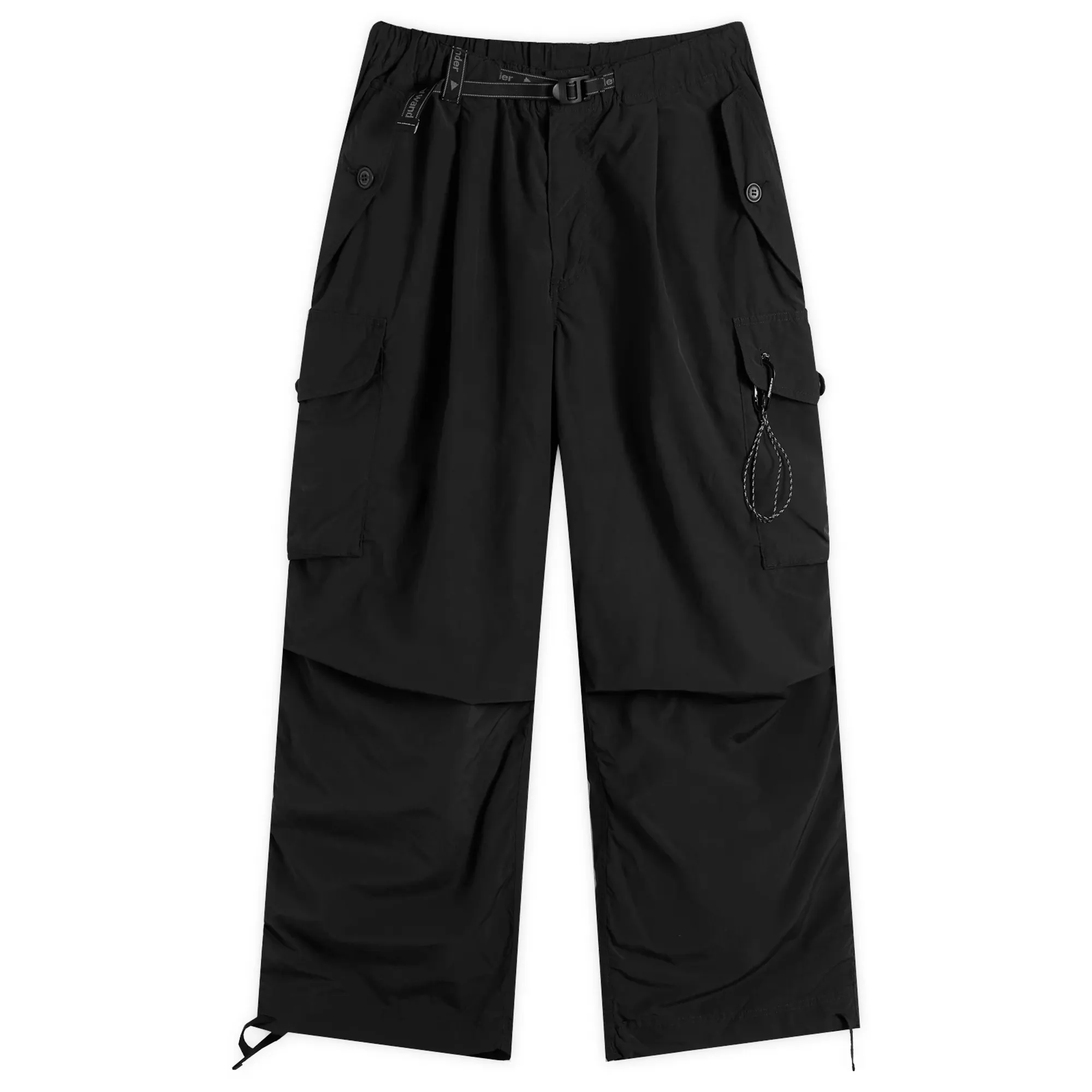 and wander Men's Oversized Cargo Trousers Black