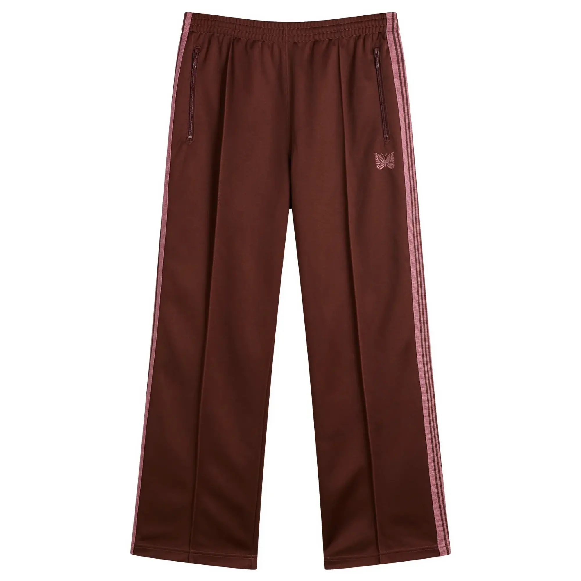 Needles Men's Poly Smooth Track Pants Brown