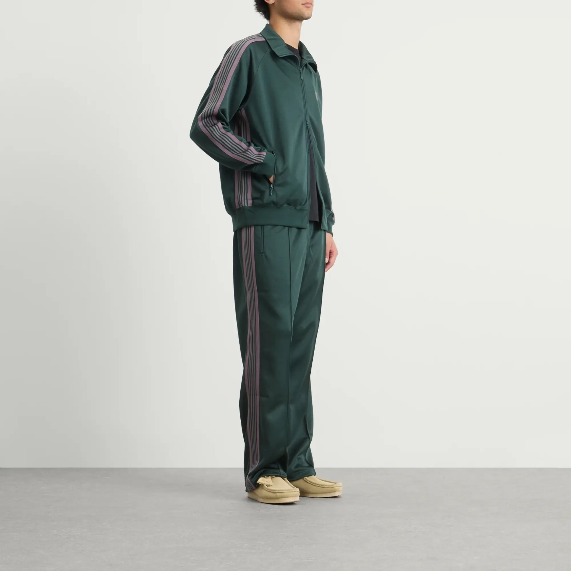 Needles Men's Poly Smooth Track Pants Green