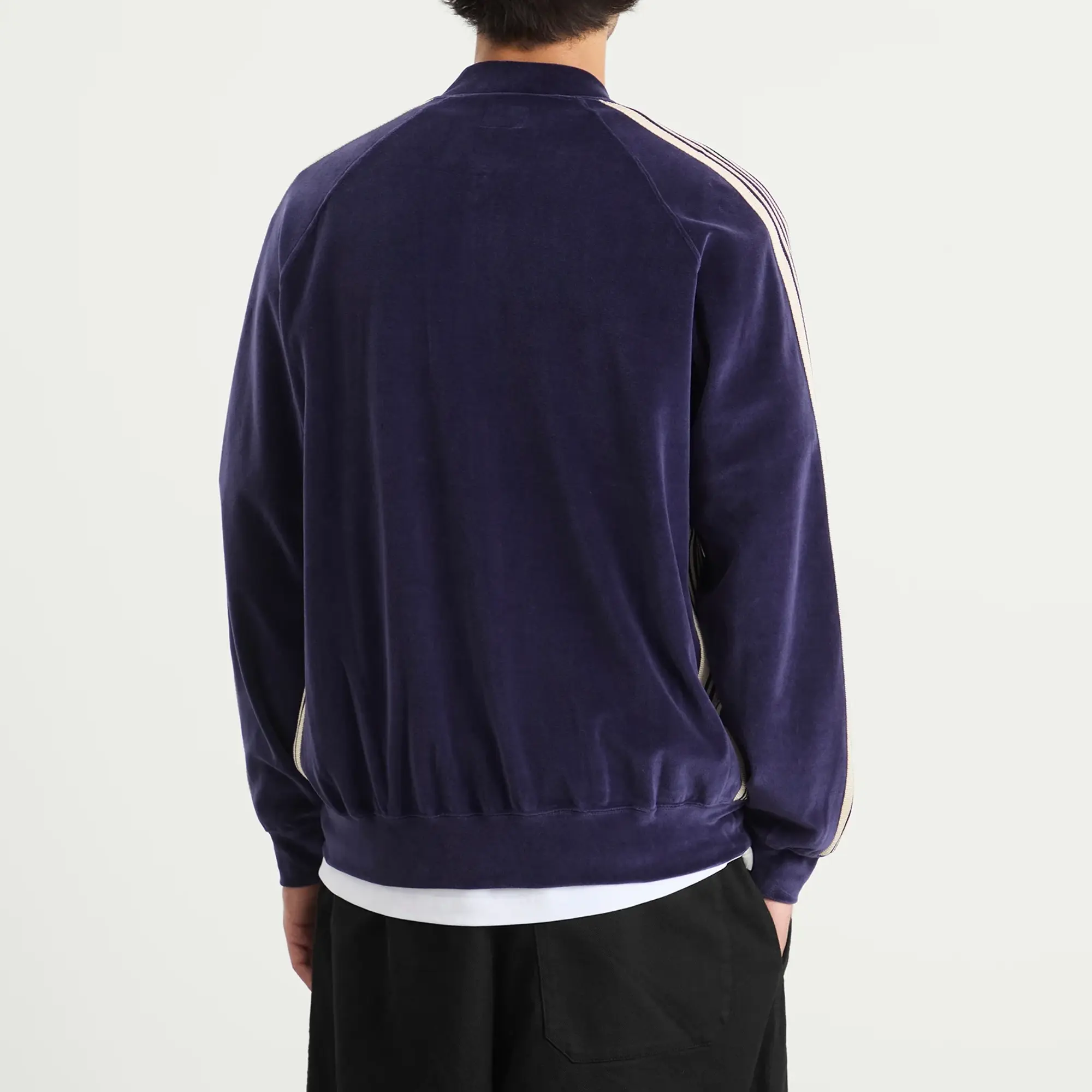 Needles Men's Velour Rib Collar Track jacket Navy