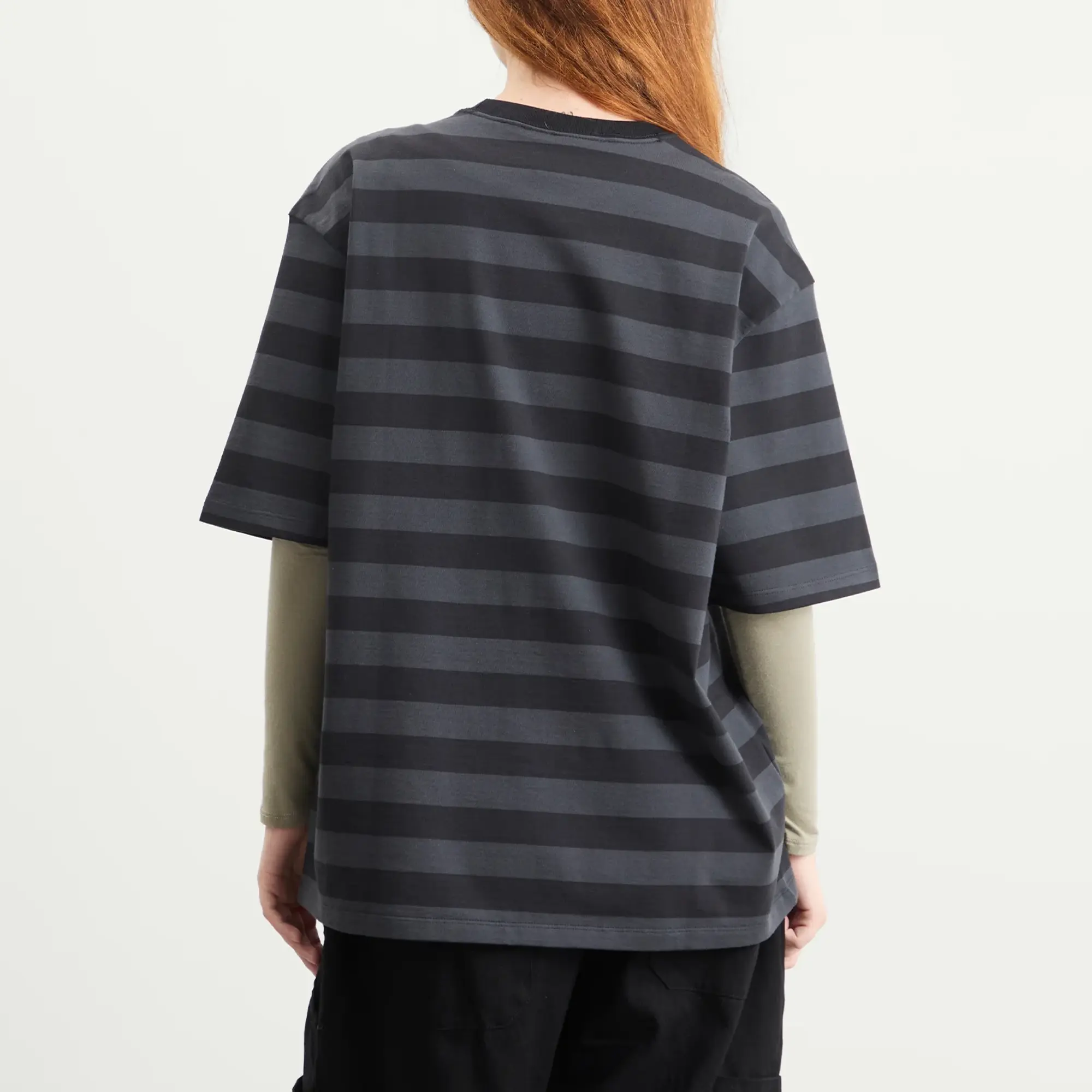 Adidas Women's Striped Ss T-Shirt Black/Carbon