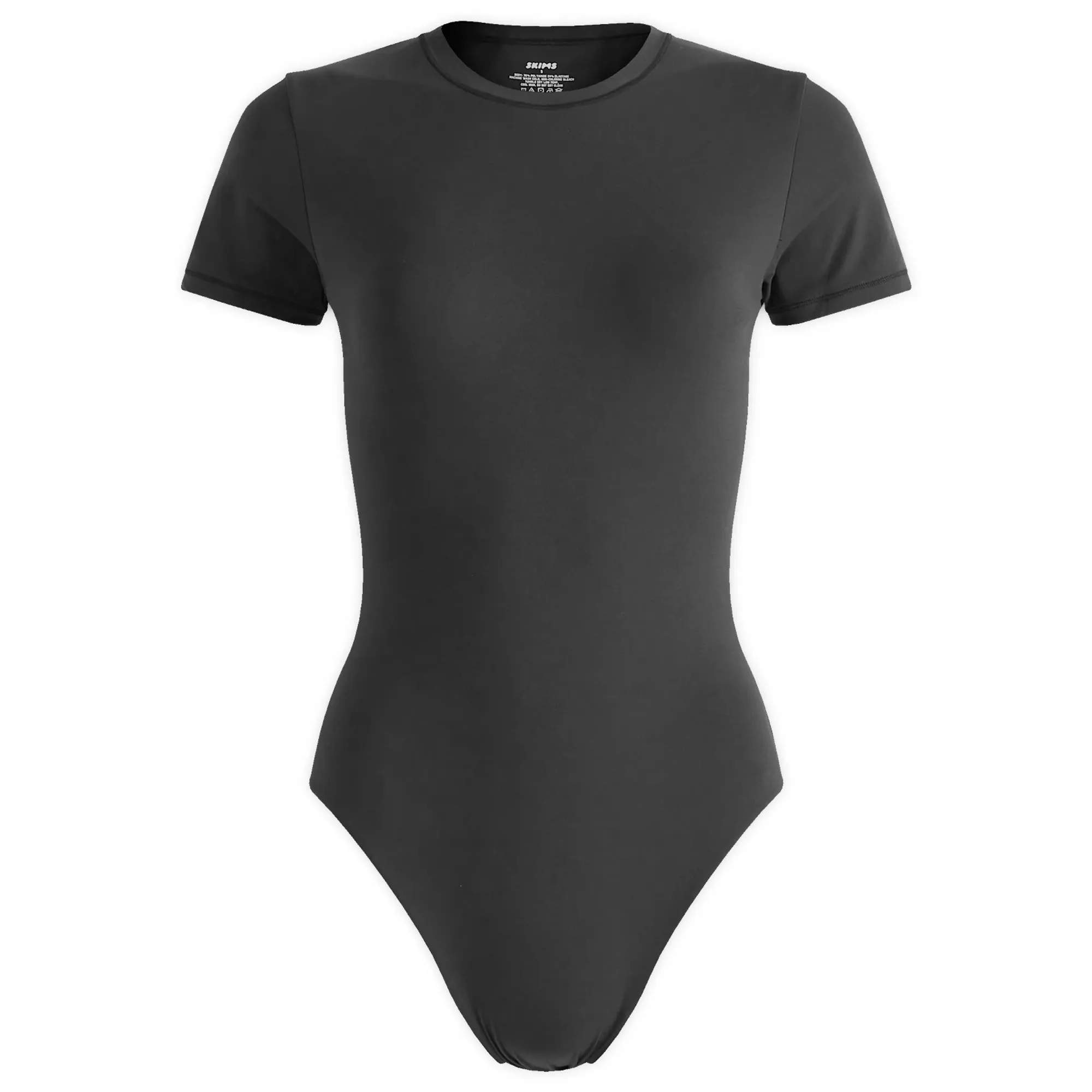SKIMS Women's Fits Everybody T-Shirt Bodysuit Onyx