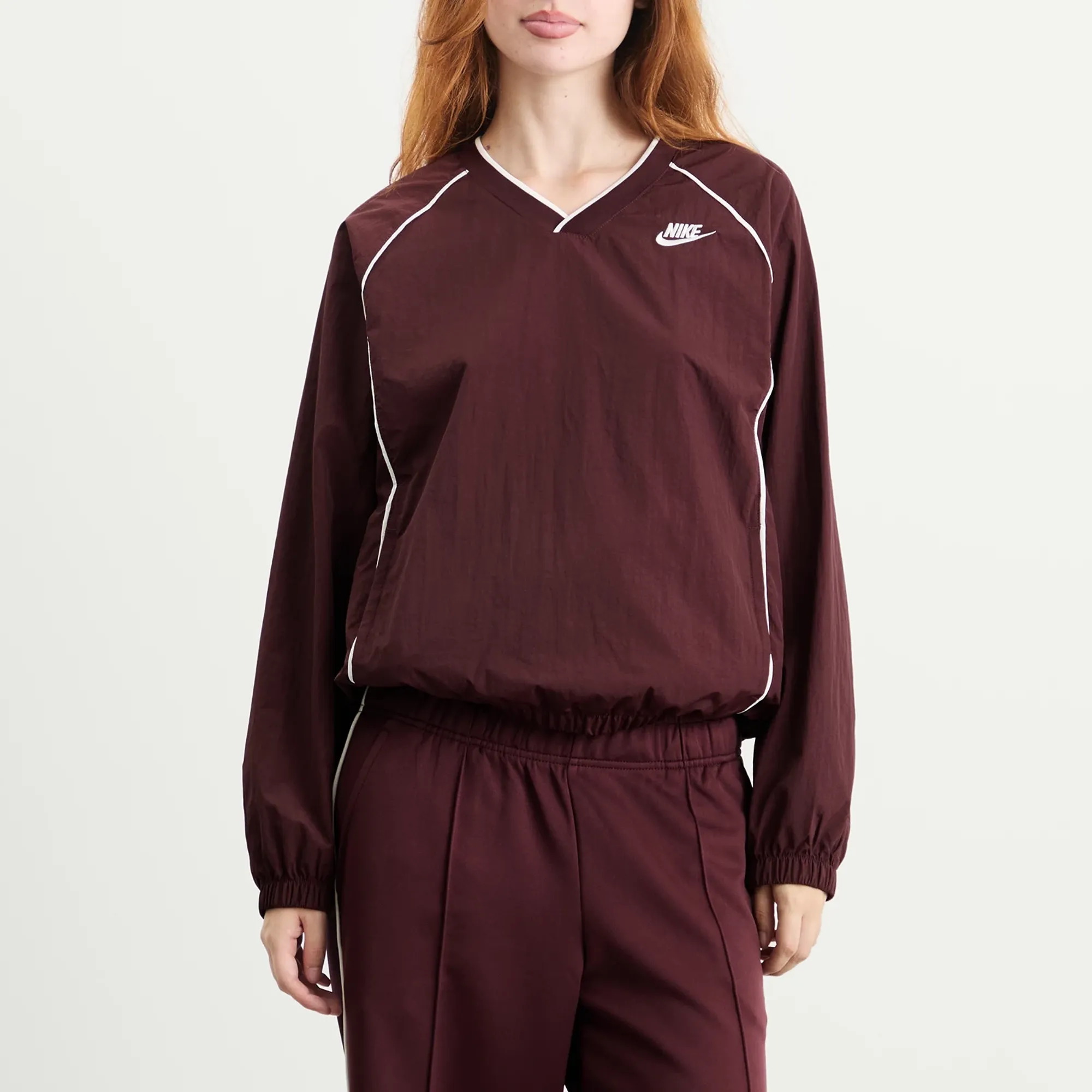 Nike Women's Windrunner Pullover Burgundy/Sail | IM7447-652