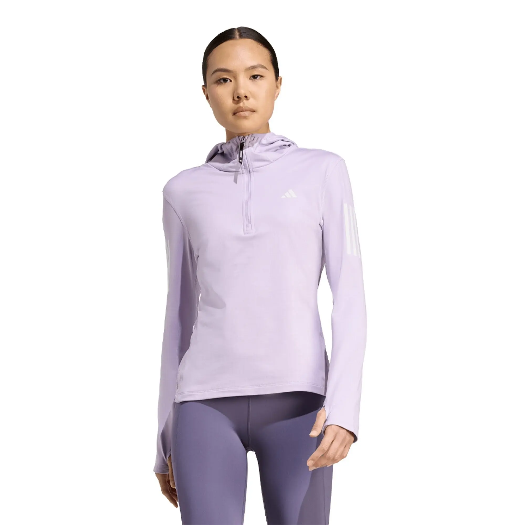 adidas Own The Run Half-Zip Hooded Women's Top - AW25