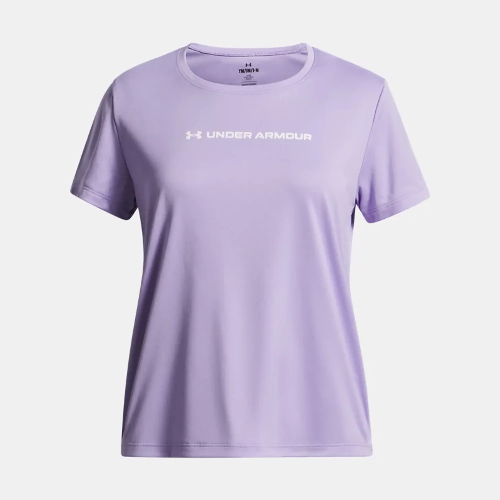 Under Armour Tech™ Wordmark Graphic Girls' Short Sleeve Transparent / White YLG (59 - 63 in)