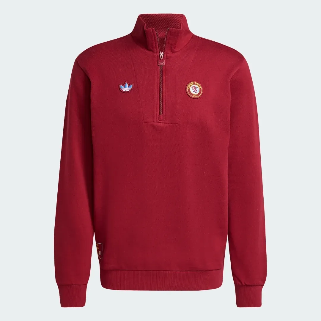 adidas Aston Villa FC Terrace Icons Half-Zip Top | JN0221 | FOOTY.COM