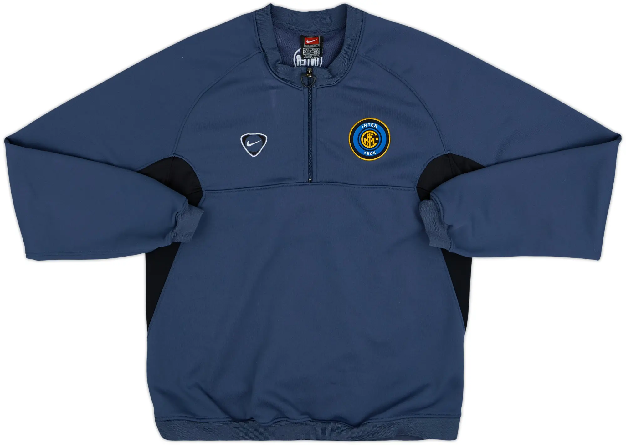 2000-01 Inter Milan Nike 1/4 Zip Sweat Top - 9/10 - (S)