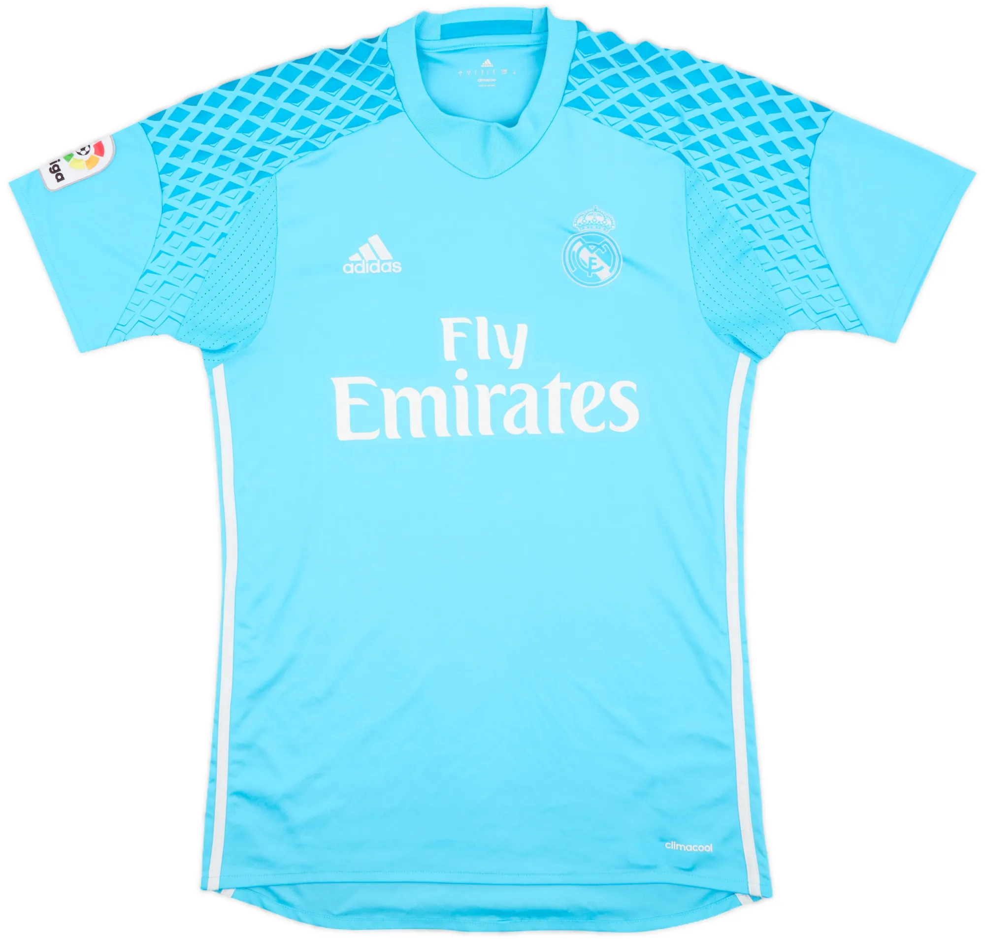 adidas Real Madrid Mens SS Goalkeeper Home Shirt 2016/17