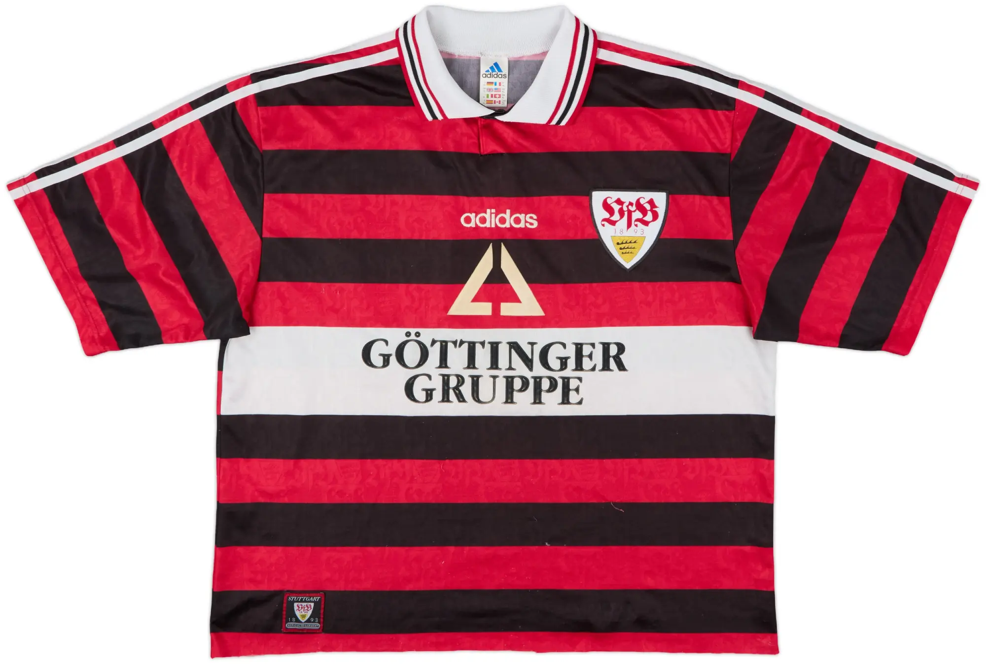 adidas Stuttgart Mens SS Away Shirt 1997/98